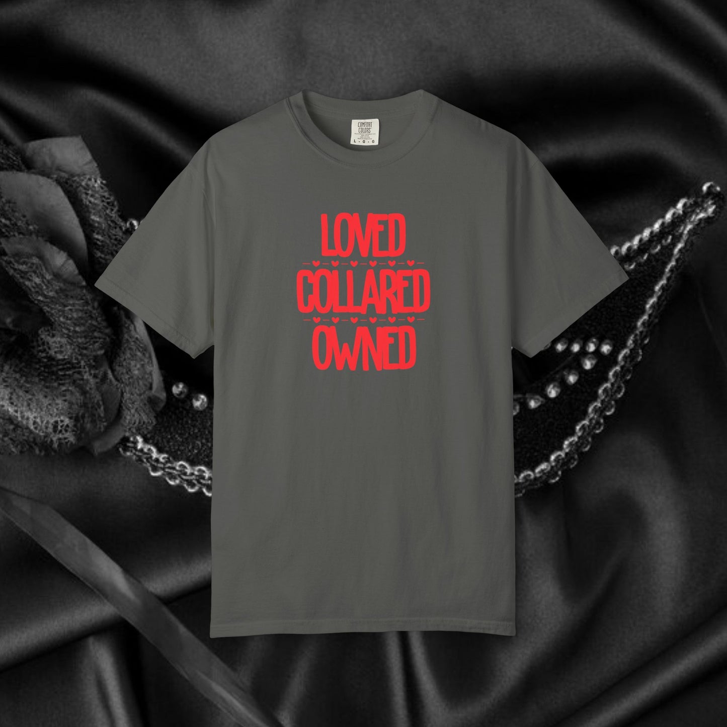 BDSM Loved Collared Owned Submissive T-shirt, Unisex Kinky Tee, Submissive Wife Gift, BDSM Apparel
