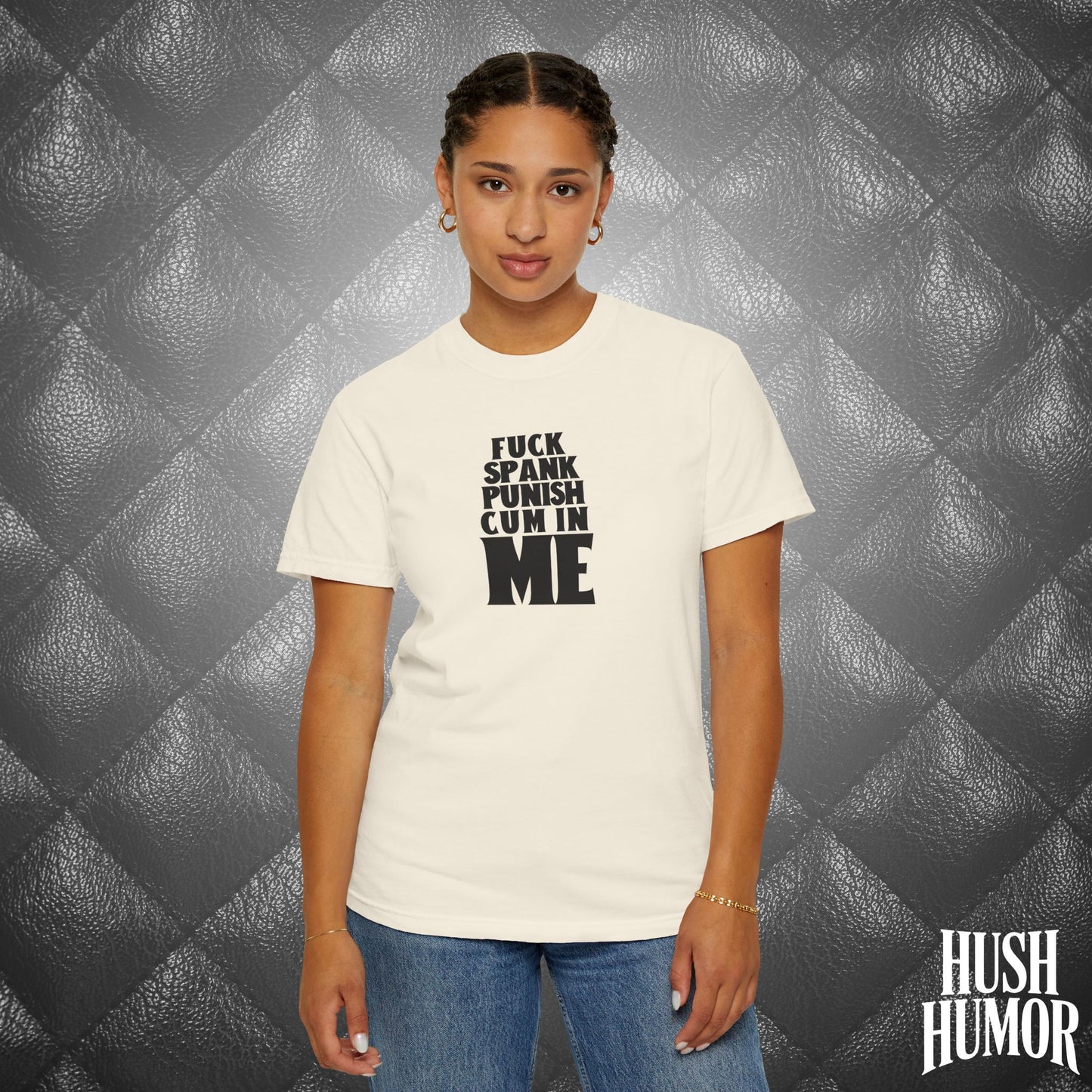 Submissive F*ck Spank Punish C*m in Me T-Shirt – Naughty Shirt for Women, Inappropriate Dirty Girl Tee, Sexy NSFW Kink Shirt