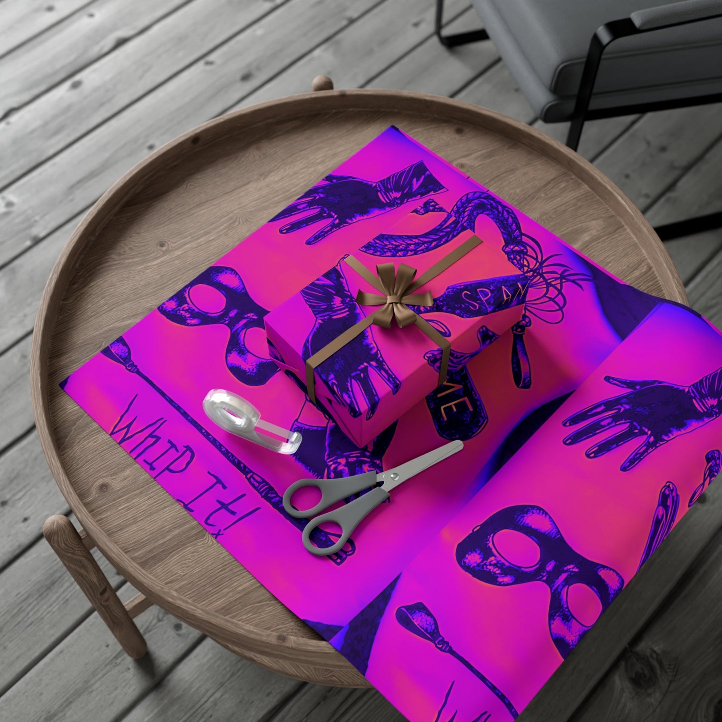 BDSM Themed Gift Wrap Papers, Sumissive gift wrap for doms approval special occasion gift wrap