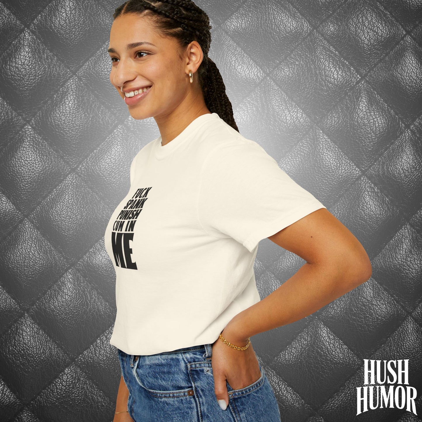 Submissive F*ck Spank Punish C*m in Me T-Shirt – Naughty Shirt for Women, Inappropriate Dirty Girl Tee, Sexy NSFW Kink Shirt
