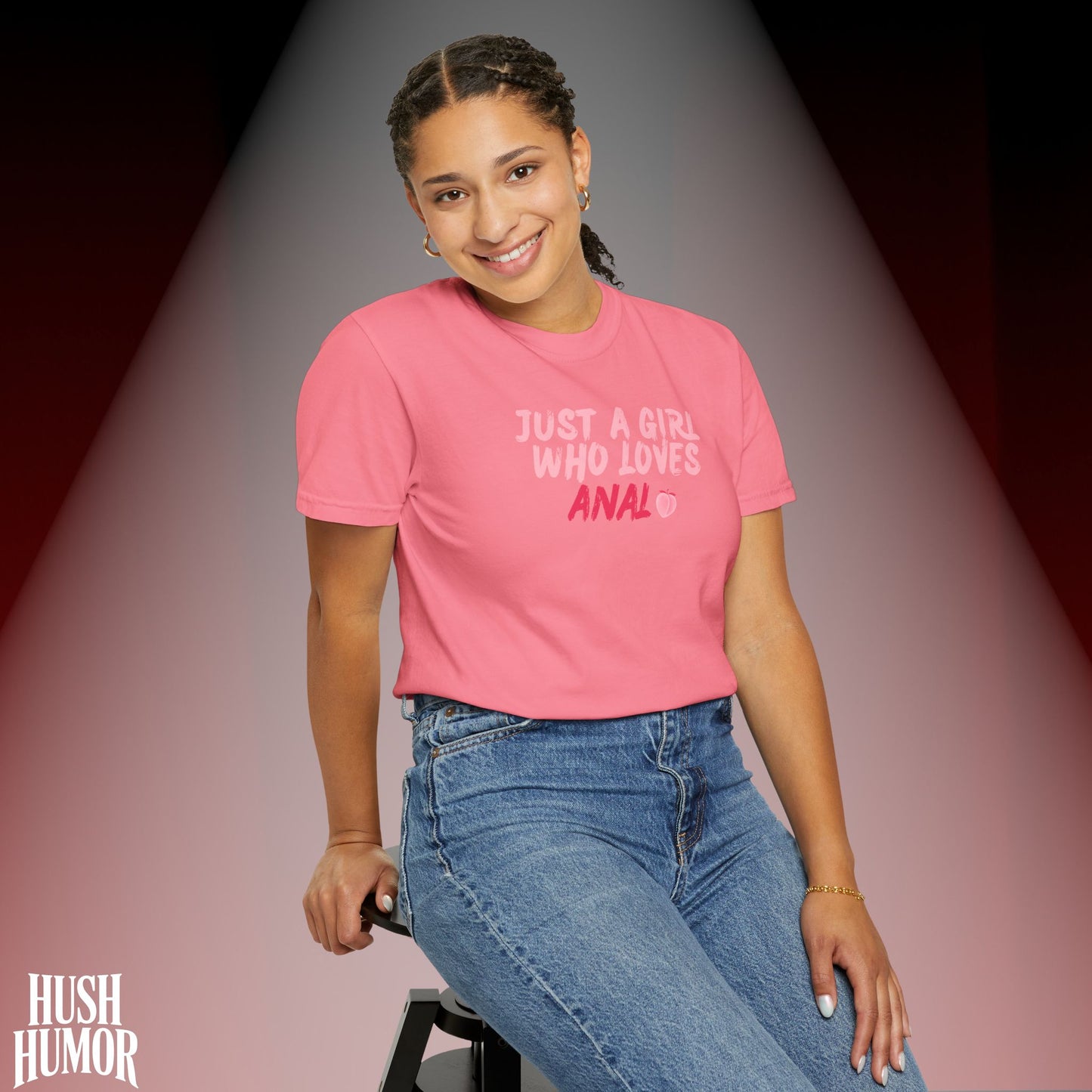 Just a Girl Who Loves A*al Shirt – Naughty NSFW T-Shirt for Hot Wife, Inappropriate Dirty Graphic Tee, Offensive Risqué Apparel for Women, Sexy Summer Shirt