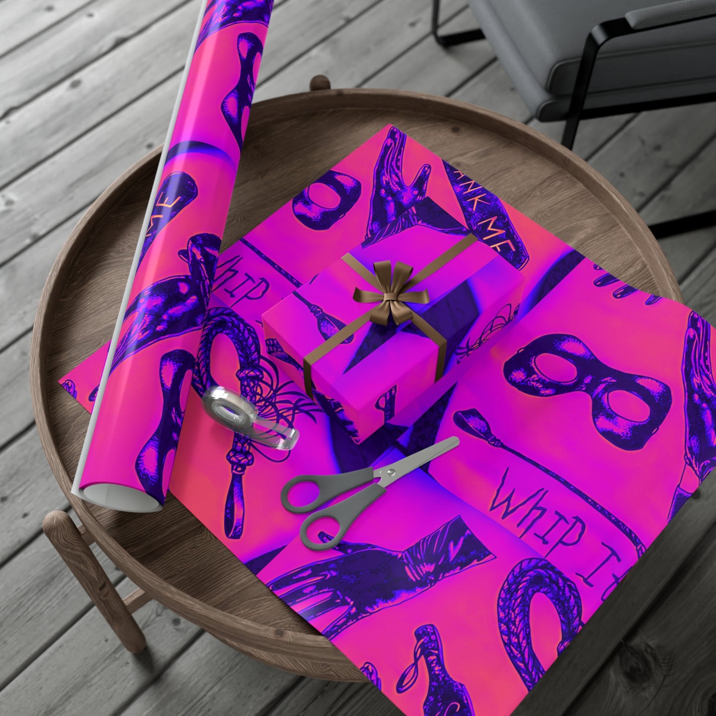 BDSM Themed Gift Wrap Papers, Sumissive gift wrap for doms approval special occasion gift wrap