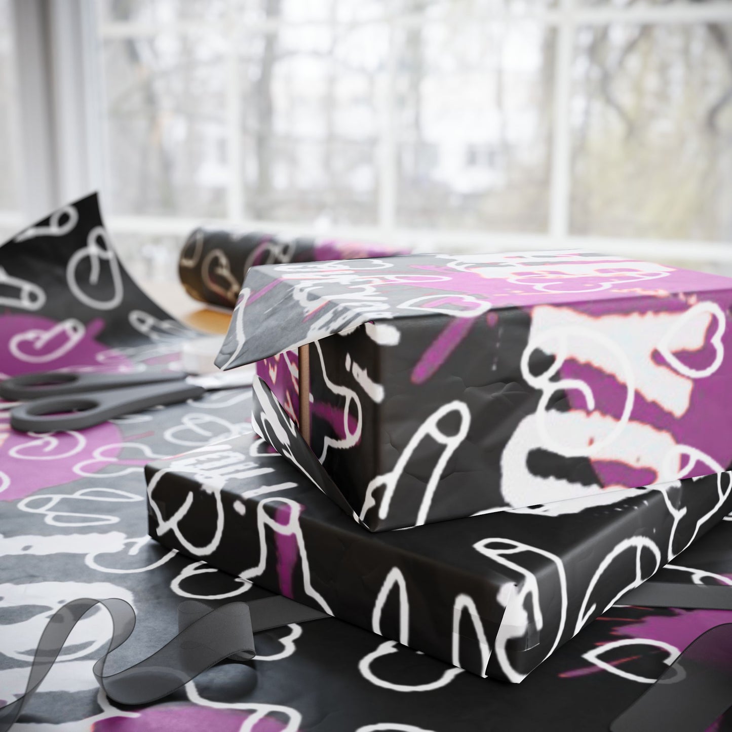Penis wrapping paper, for Kinky Adult gifts, Dirty d*ck Gift Wrap, Special Occasion Wrapping paper