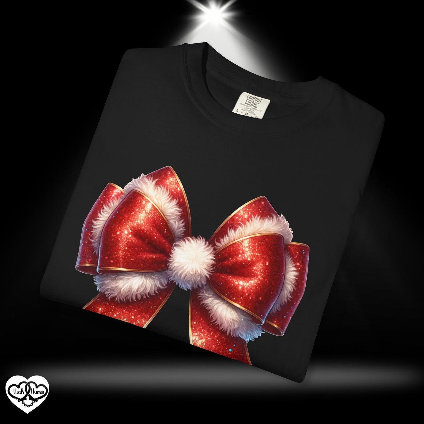 Be Santa’s Favorite Gift Tee – Wrapped Up Bow Tie Christmas Shirt, Funny Adult NSFW Holiday Party T-Shirt