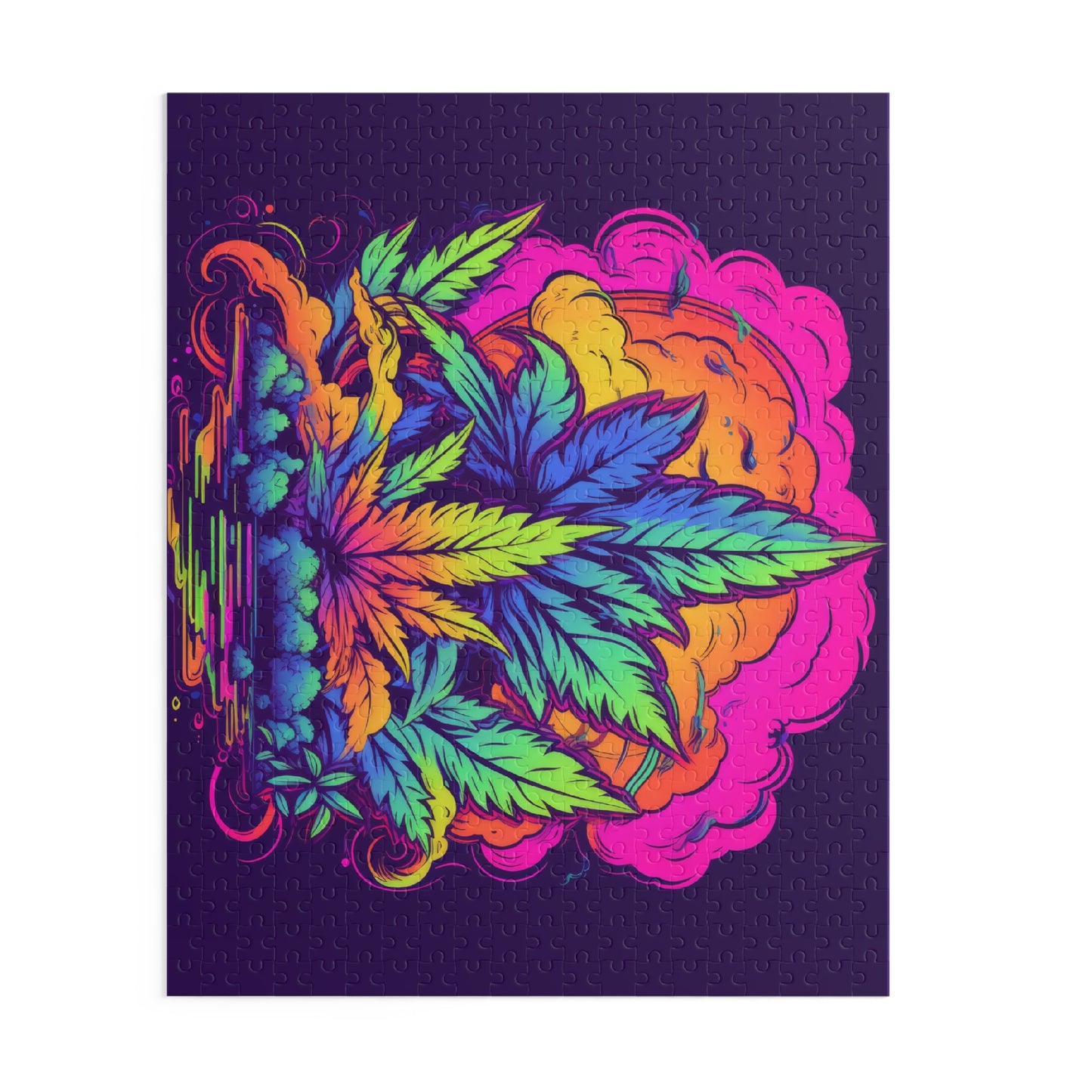 Wild Side Trip – Electric Jungle Puzzle with Neon Burst Fun Adult Activity for Jokers, Tokers, and Smokers gift