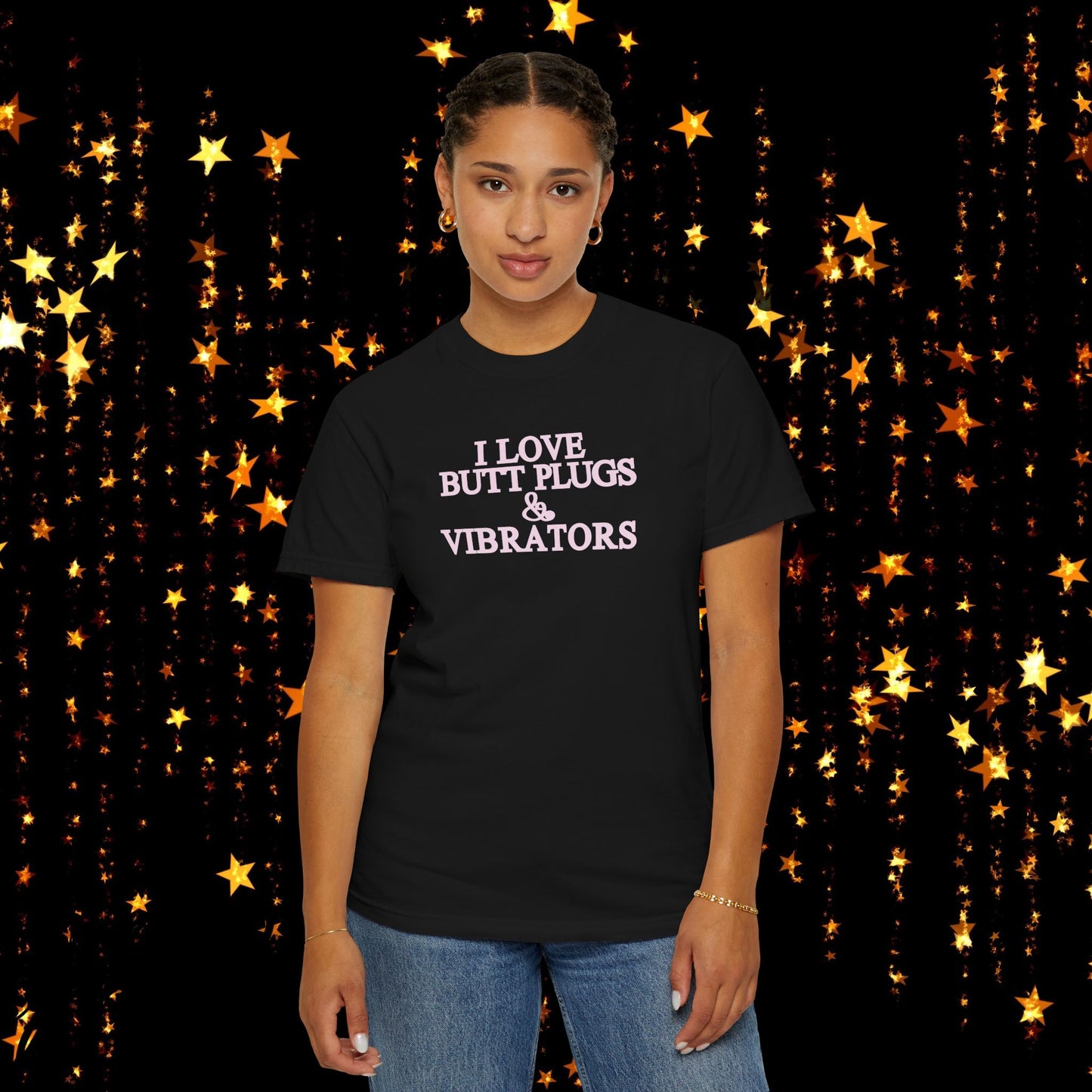 Naughty Adult Humor Unisex T-shirt - I Love Butt Plugs Offensive NSFW Tee
