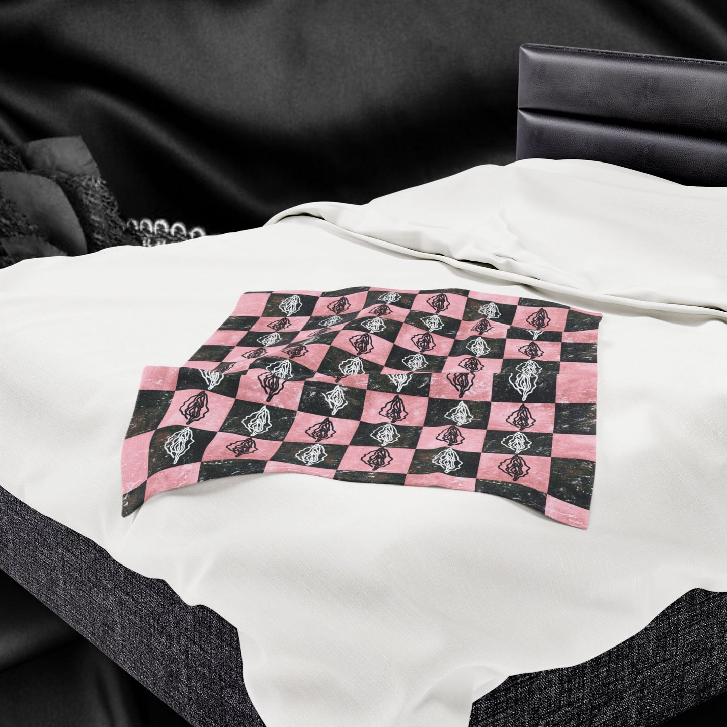 Vintage Style Female Sex Print Blanket, Sexy Feminist gift, Lesbian Bachelorette Gift idea