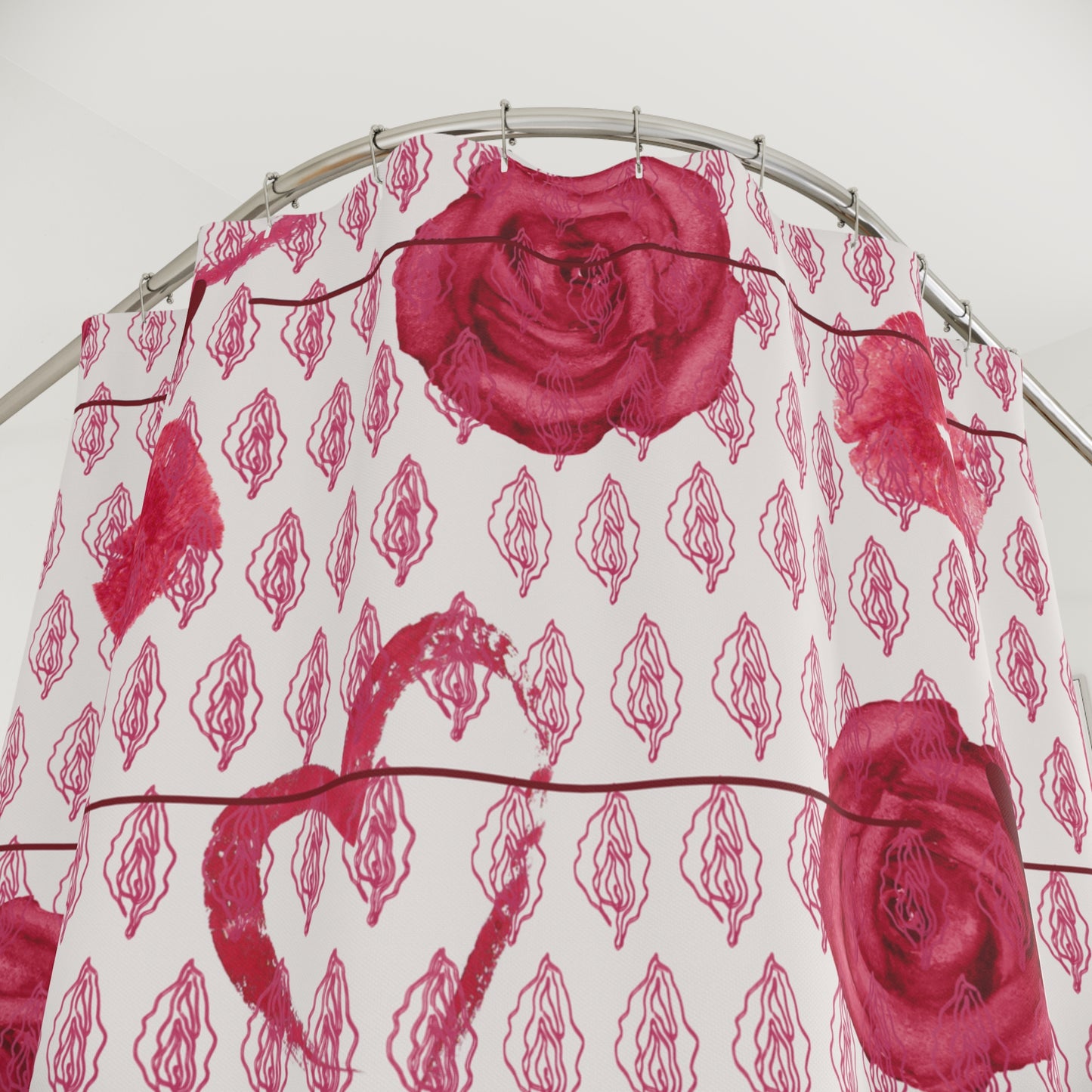 Vagina Shower Curtain, Lesbian Bachelorette Gift, feminist decor, Unique Home Decor