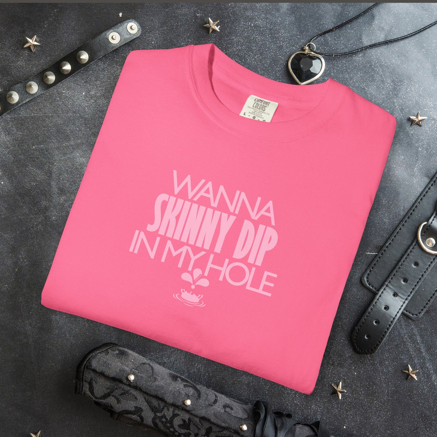 Wanna Skinny Dip in My Hole T-Shirt – Sexy Suggestive Women’s Naughty Summer Party Tee
