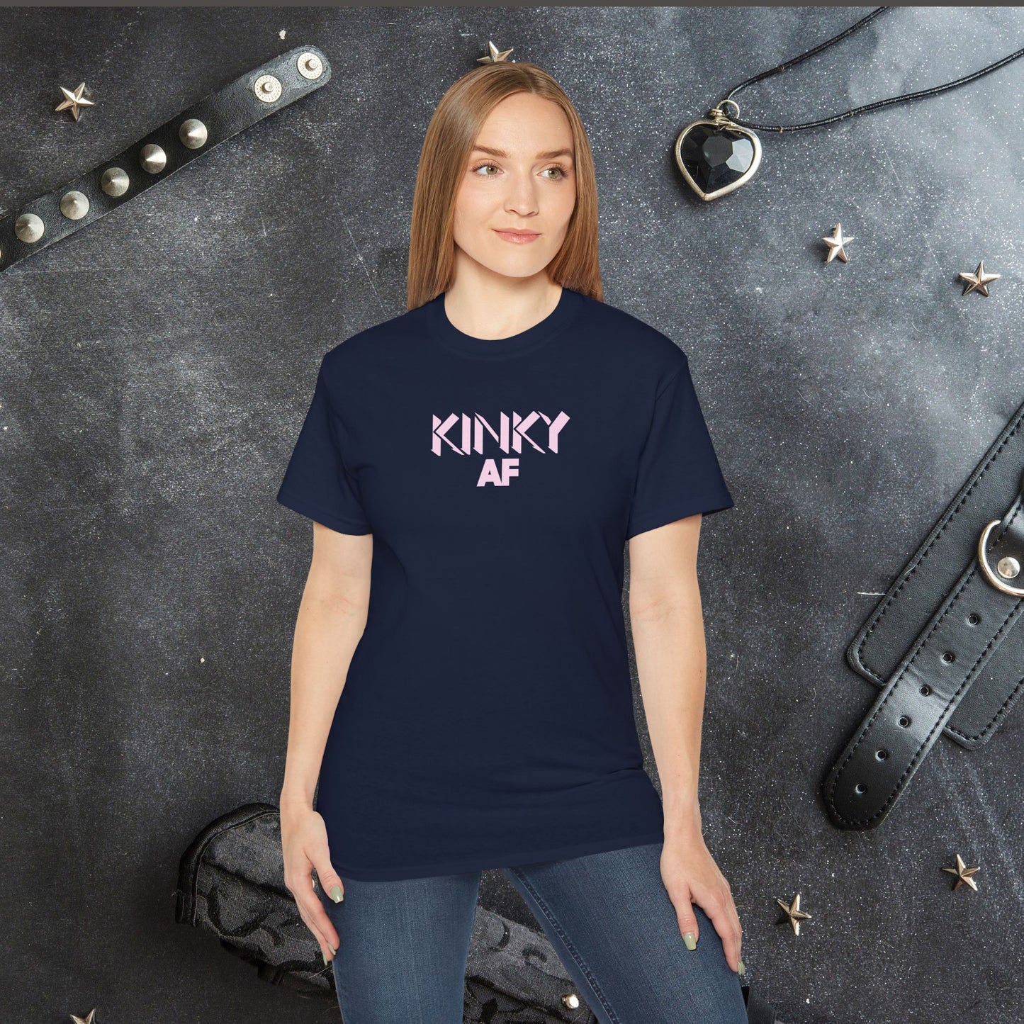 Kinky AF Unisex Tee, Naughty Wife Gift, Dirty Girl Shirt, Kinky Gift, Hot Wife T-Shirt, Sexy Shirt, Adult Humor Tee