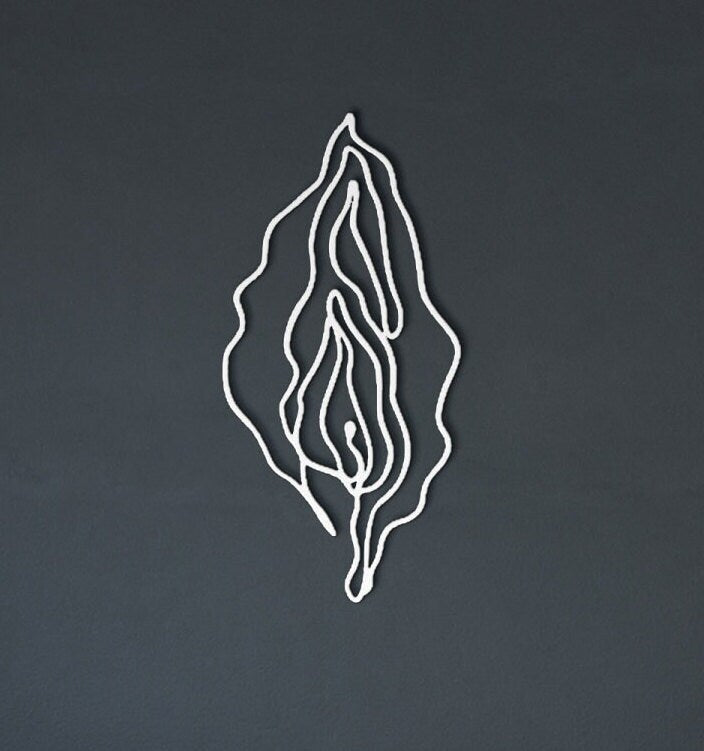 Female Sex Metal Wall Decor | Naughty Vagina Art | Sexy Bedroom & Party Decoration
