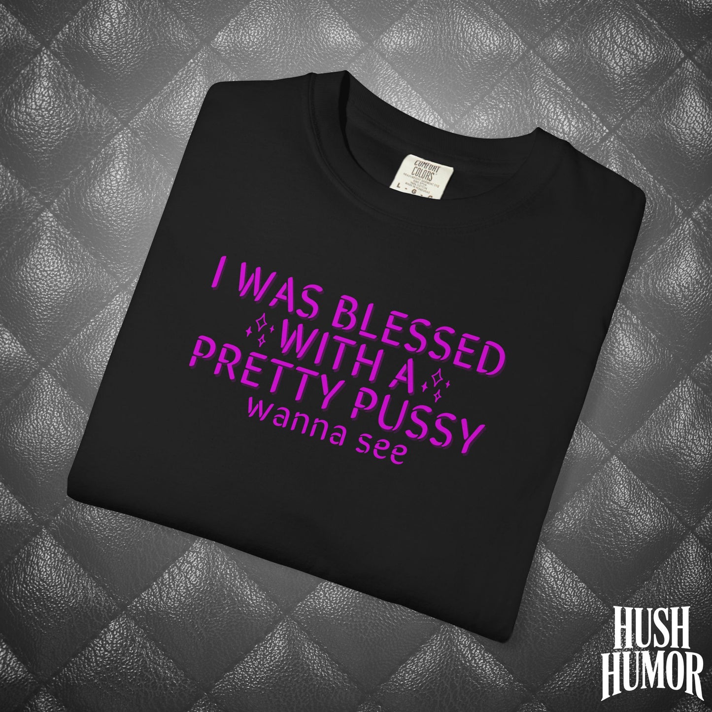 I Was Blessed With a Pretty Psssy T-Shirt – Naughty Girl Power Shirt, Dirty Wife Tee, Kink Shirt