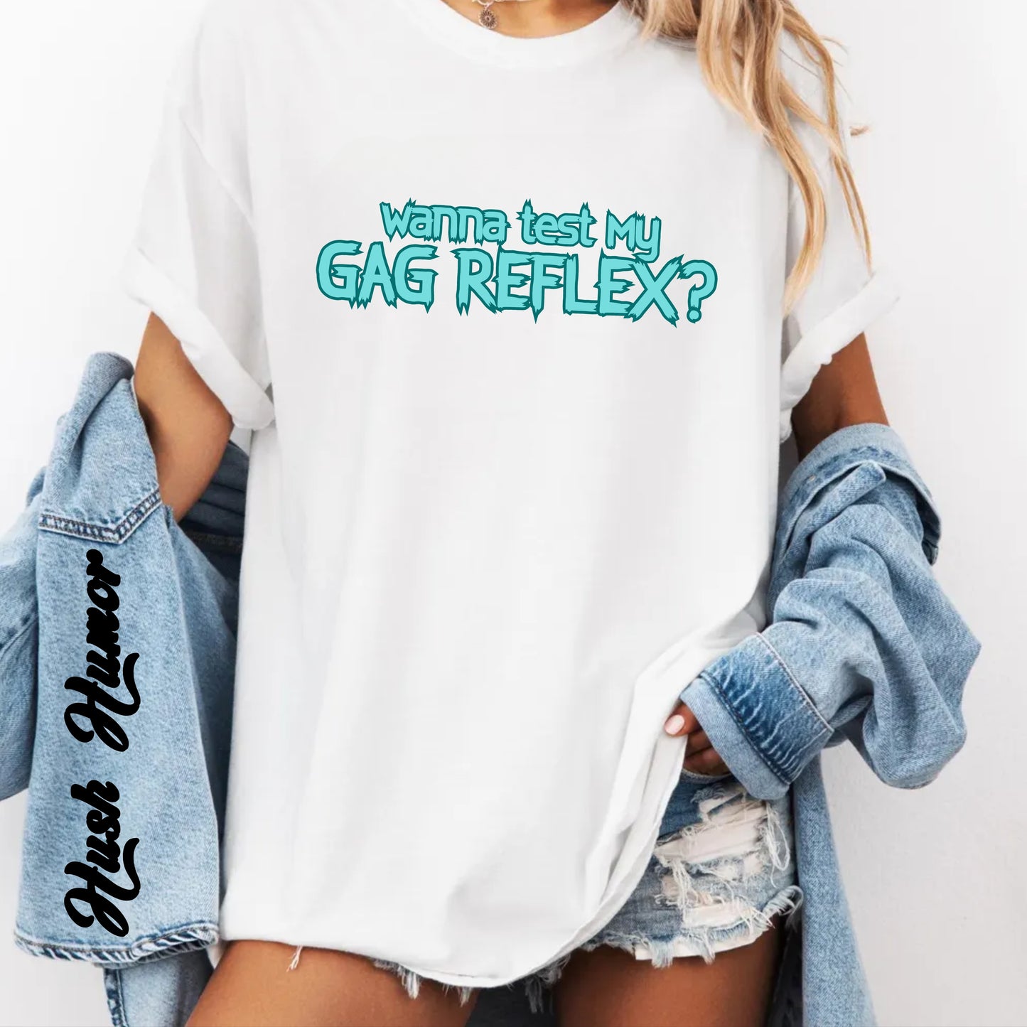 Gag Reflex Tee – Naughty Women's Shirt, FEMdom Bl*w Job Tee, Funny Adult Gift, Oral Sex Humor Shirt, Unisex Garment-Dyed BJ T-Shirt
