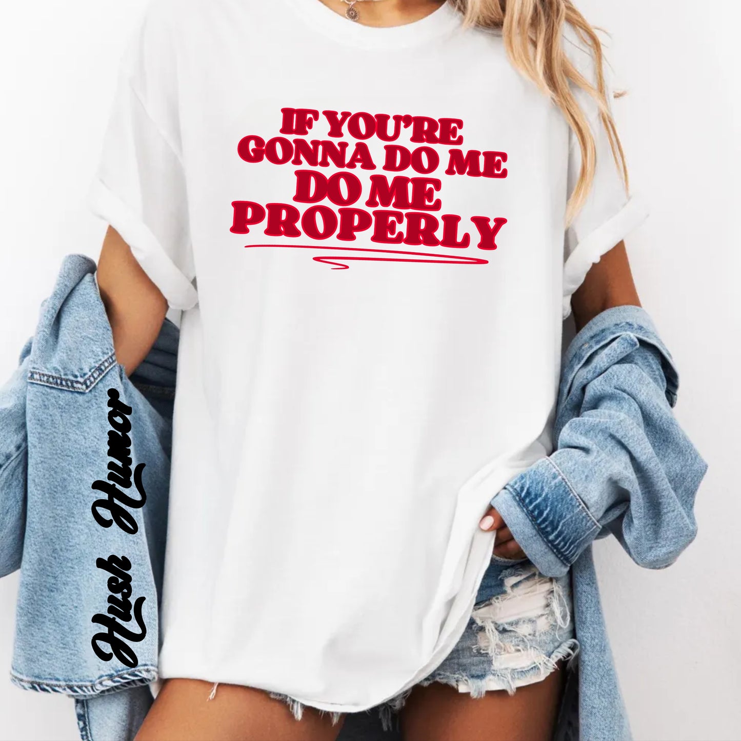 Do Me Properly Please T-Shirt – Funny BDSM FEMdom Gift Unisex Garment-Dyed Pepper Tee