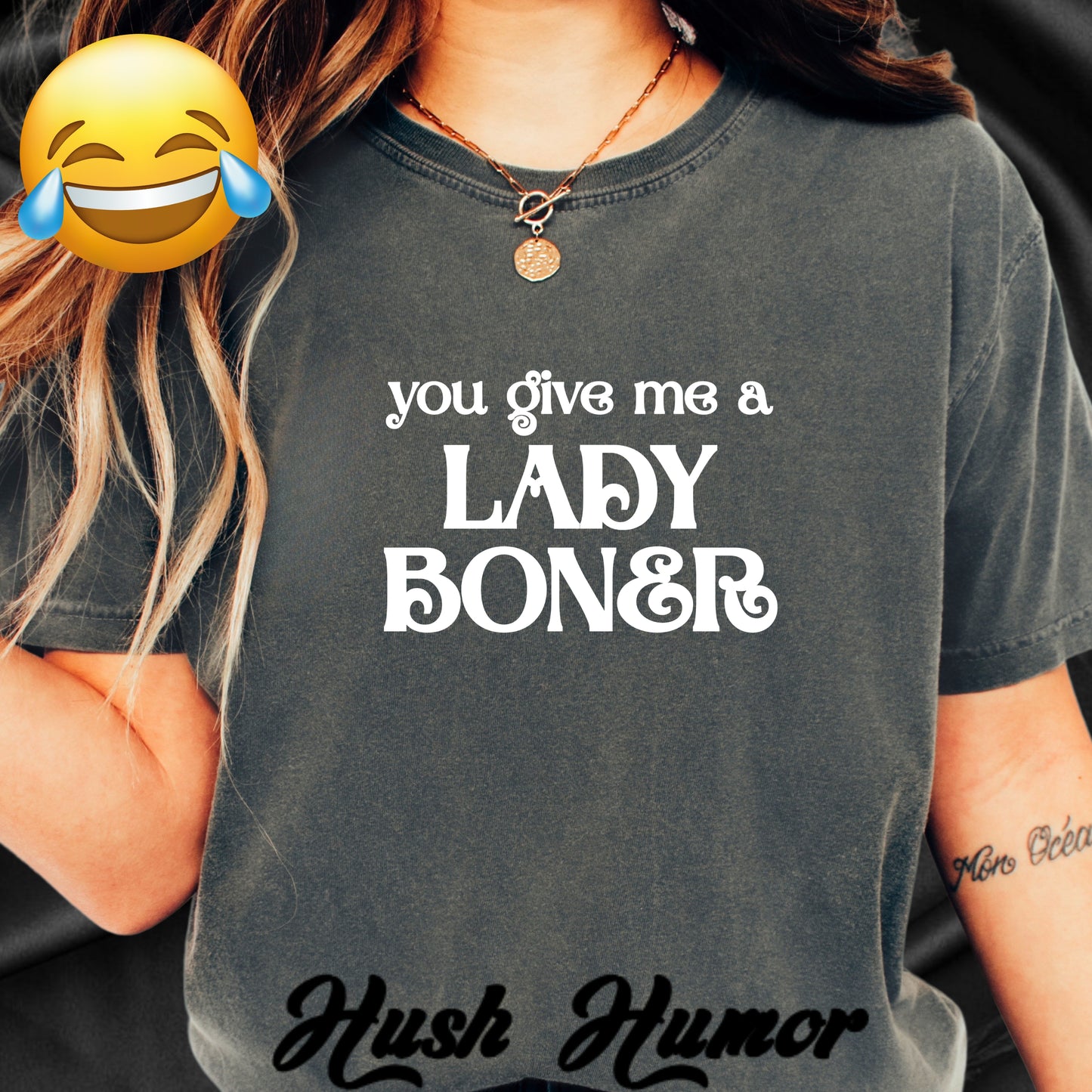 You Give Me a Lady Boner Funny Sex Shirt – Offensive NSFW Tee, Inappropriate Women’s Top, Shocking Party Apparel
