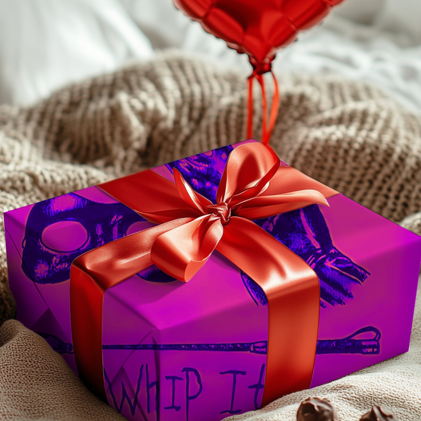 BDSM Themed Gift Wrap Papers, Sumissive gift wrap for doms approval special occasion gift wrap
