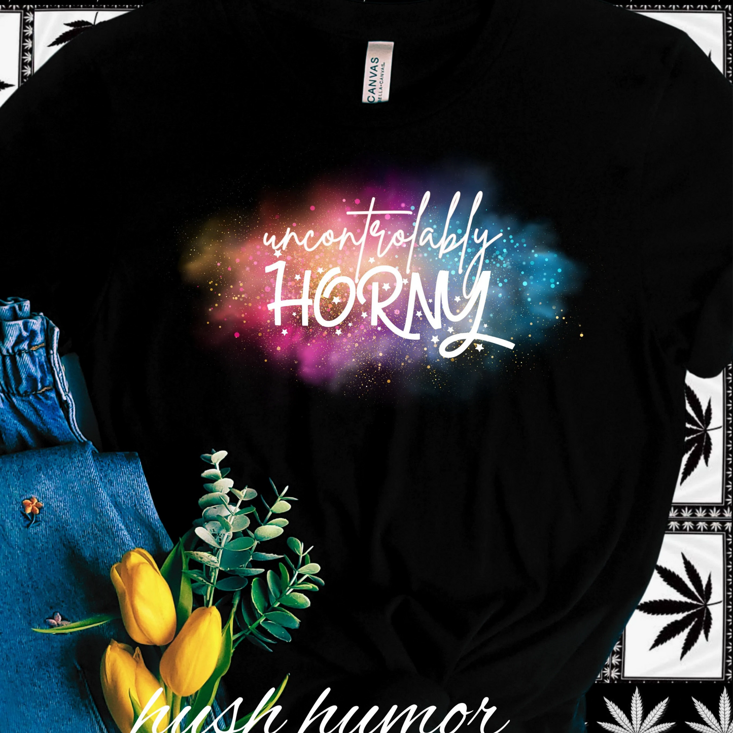 Uncontrollably Horny Shirt – Dirty Comfort Colors Tee for Hot Wife, Funny NSFW Party T-Shirt