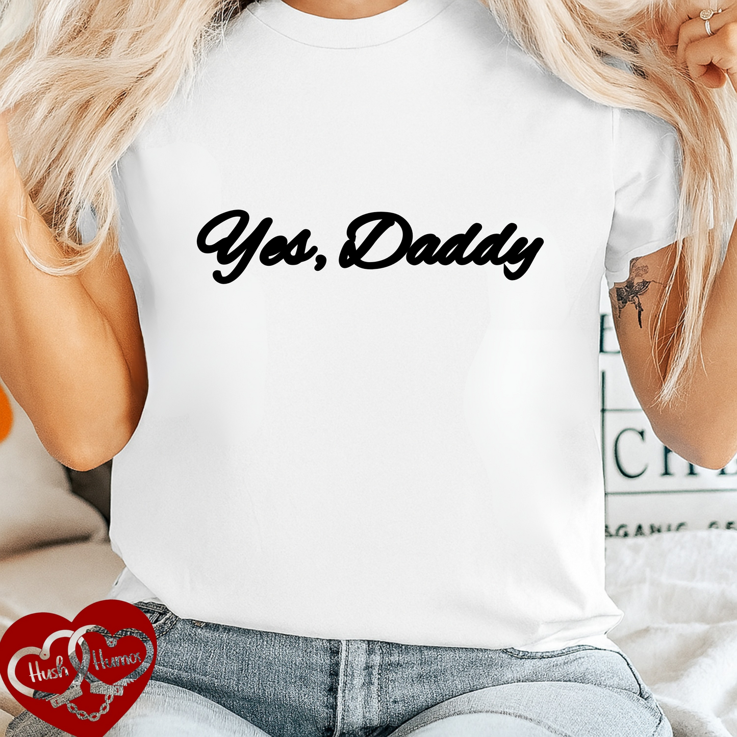 Yes Daddy Shirt – Submissive Wife T-Shirt, Naughty BDSM Graphic Tee for Women, NSFW Dirty Sex Shirt, Offensive Inappropriate Couple Party Shirt