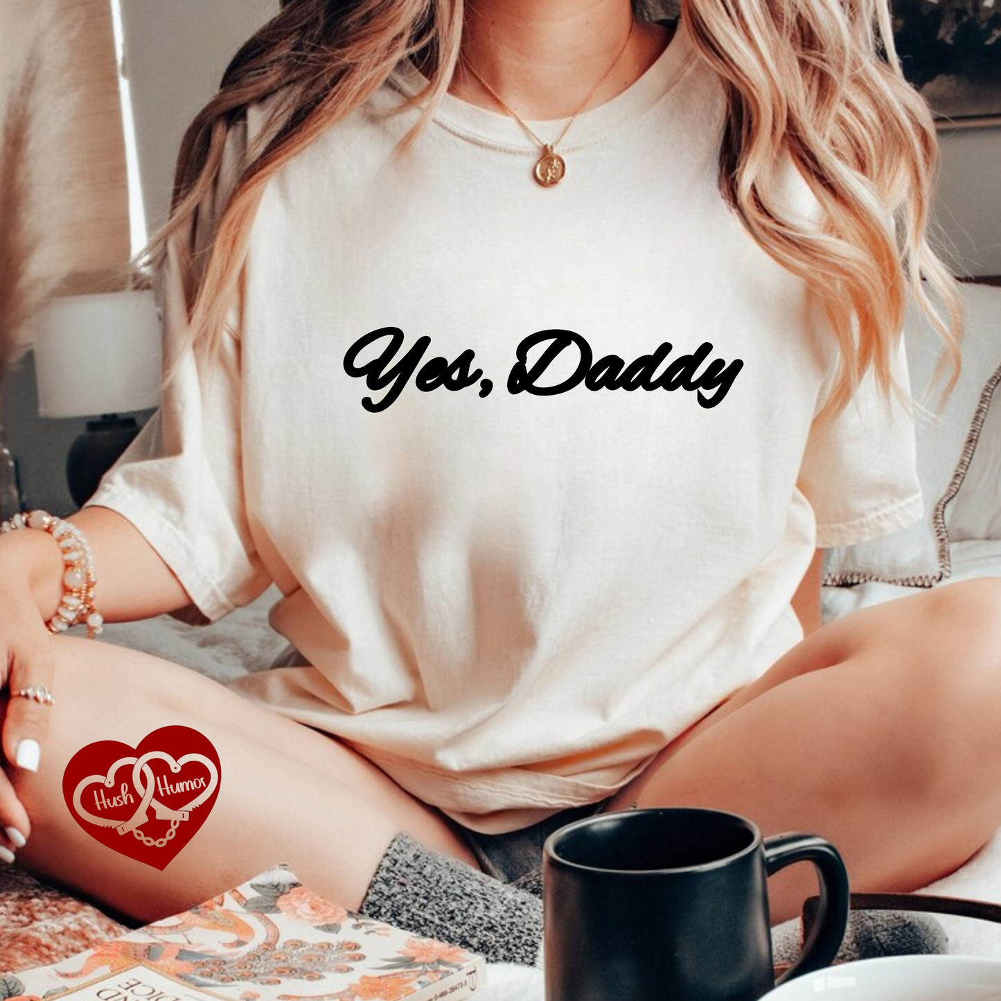 Yes Daddy Shirt – Submissive Wife T-Shirt, Naughty BDSM Graphic Tee for Women, NSFW Dirty Sex Shirt, Offensive Inappropriate Couple Party Shirt