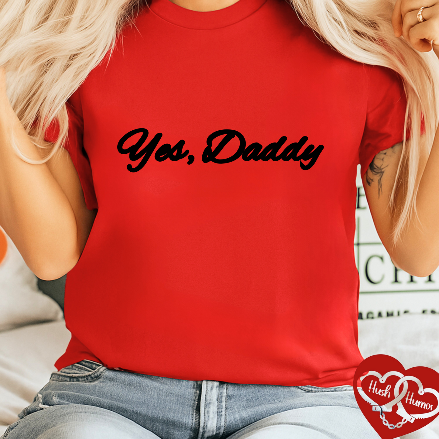Yes Daddy Shirt – Submissive Wife T-Shirt, Naughty BDSM Graphic Tee for Women, NSFW Dirty Sex Shirt, Offensive Inappropriate Couple Party Shirt