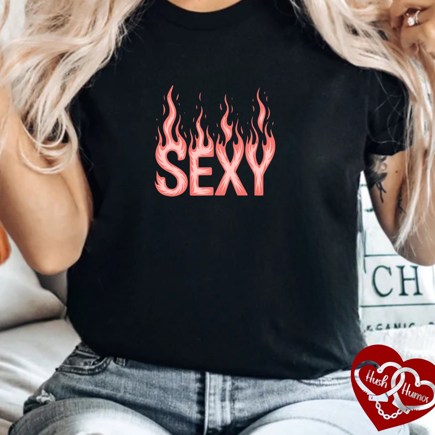 SEXY Flame T-Shirt | Bold Graphic Tee for Women | Naughty Comfort Colors Shirt | Hot Girl Summer Shirt | Edgy Festival Apparel