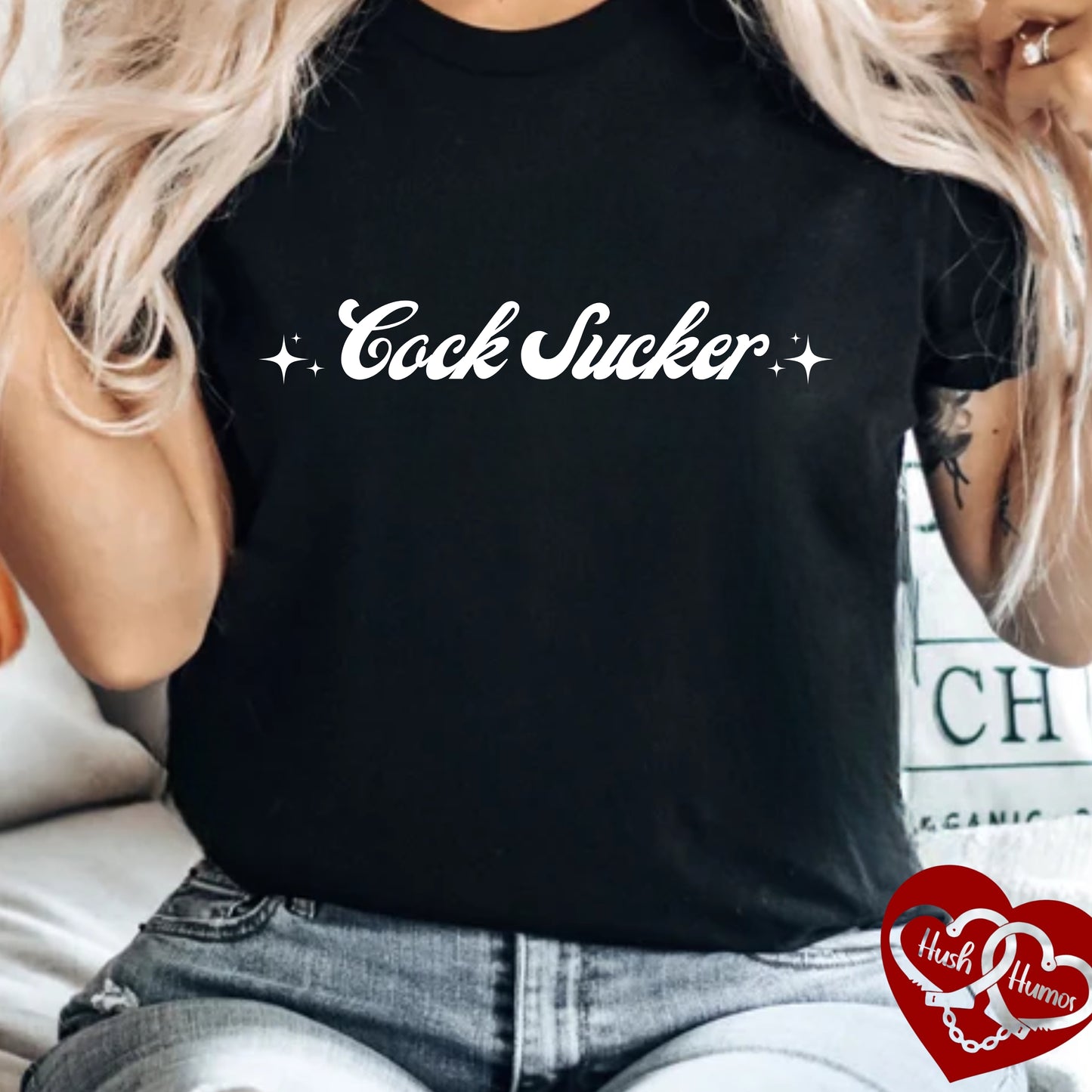 C*ck Sucker T-Shirt – Naughty Girl Comfort Colors Tee, Sexy NSFW Hot Wife Shirt, Offensive Inappropriate Graphic Shirt for Women