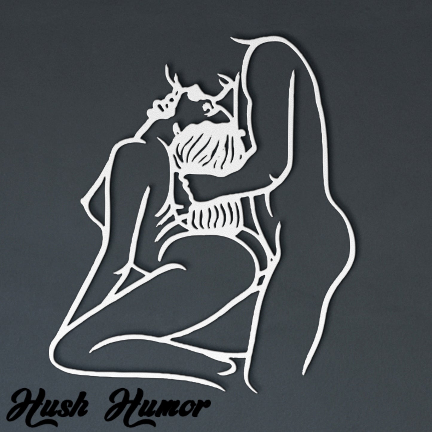 On Knees in Deep Metal Wall Art | Erotic Bedroom Decor | Sensual Master Bedroom Art
