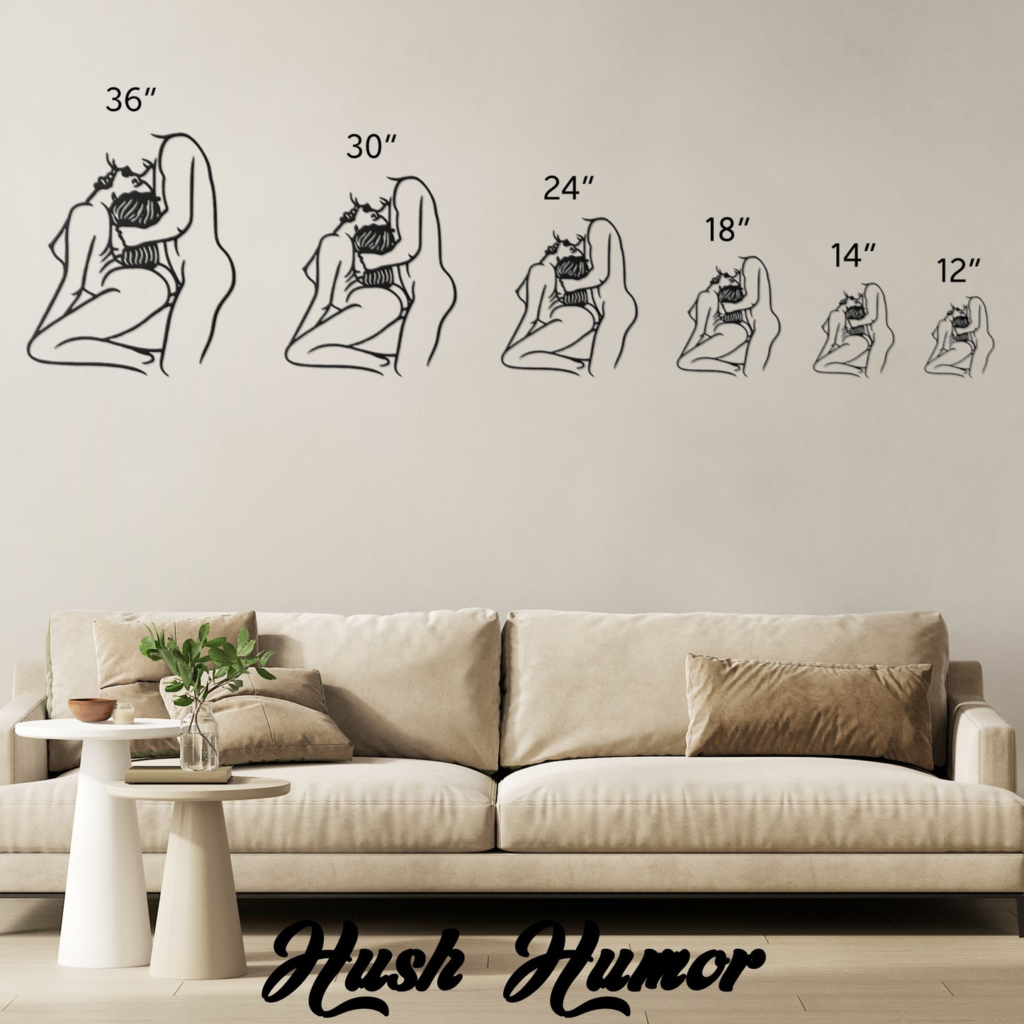 On Knees in Deep Metal Wall Art | Erotic Bedroom Decor | Sensual Master Bedroom Art