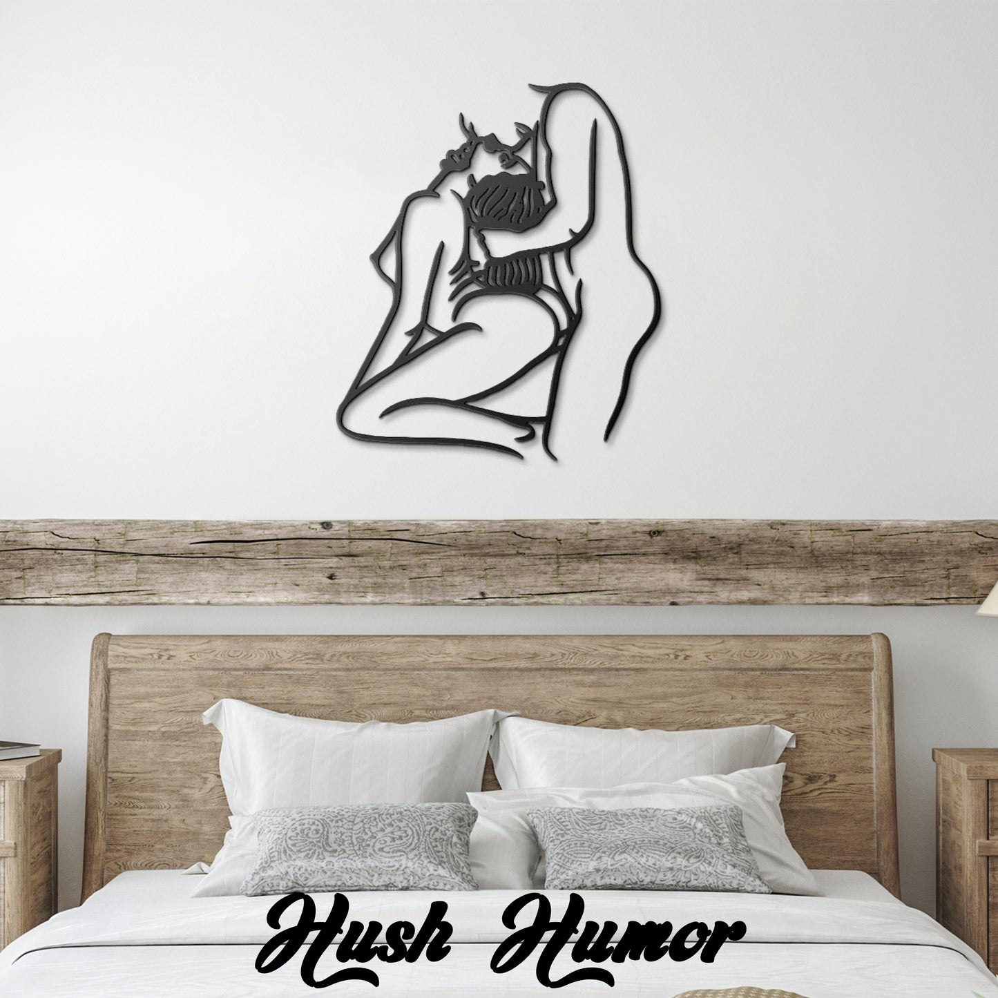 On Knees in Deep Metal Wall Art | Erotic Bedroom Decor | Sensual Master Bedroom Art