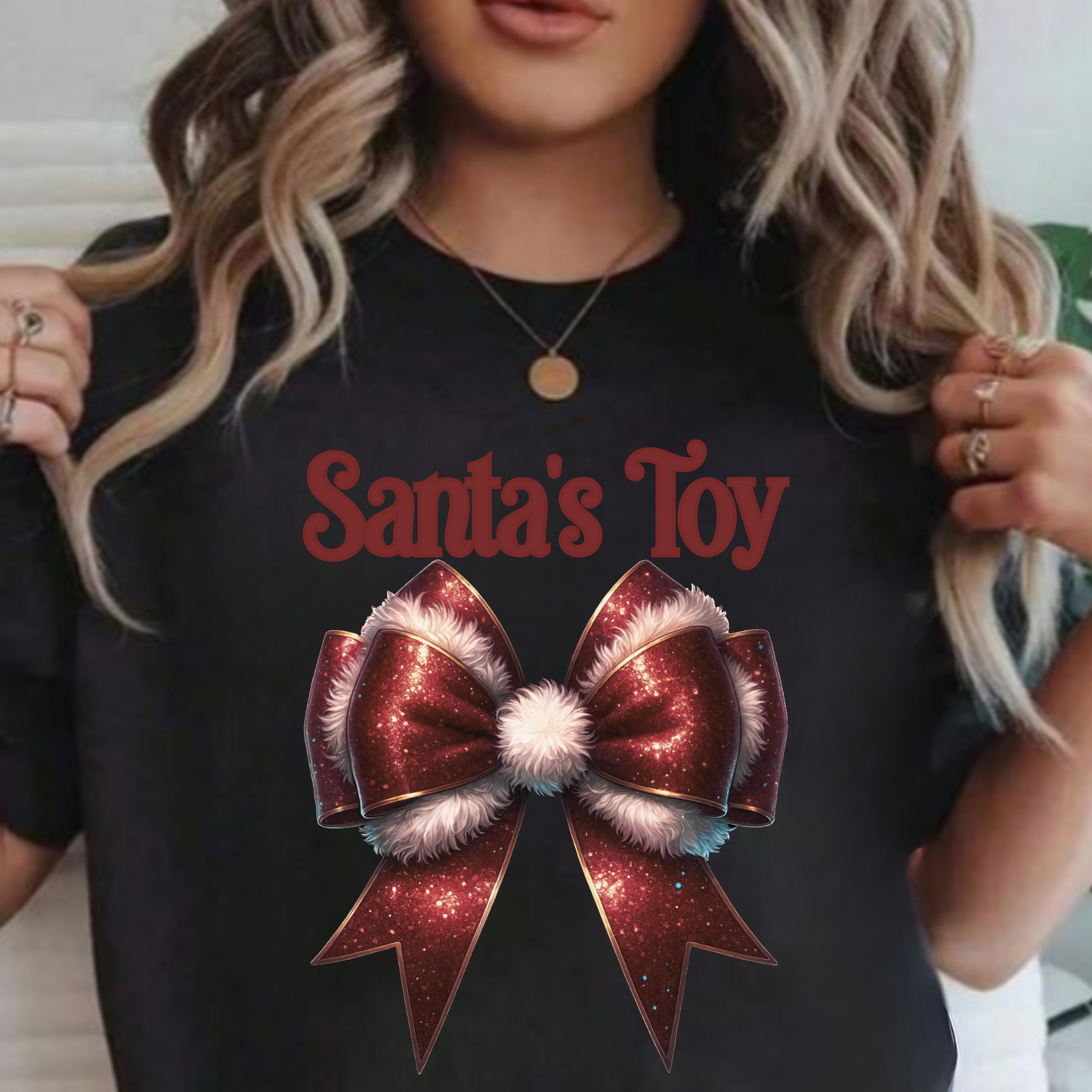 Santa’s Toy Favorite Christmas Party Suggestive Tee – Funny Adult NSFW Holiday Party T-Shirt