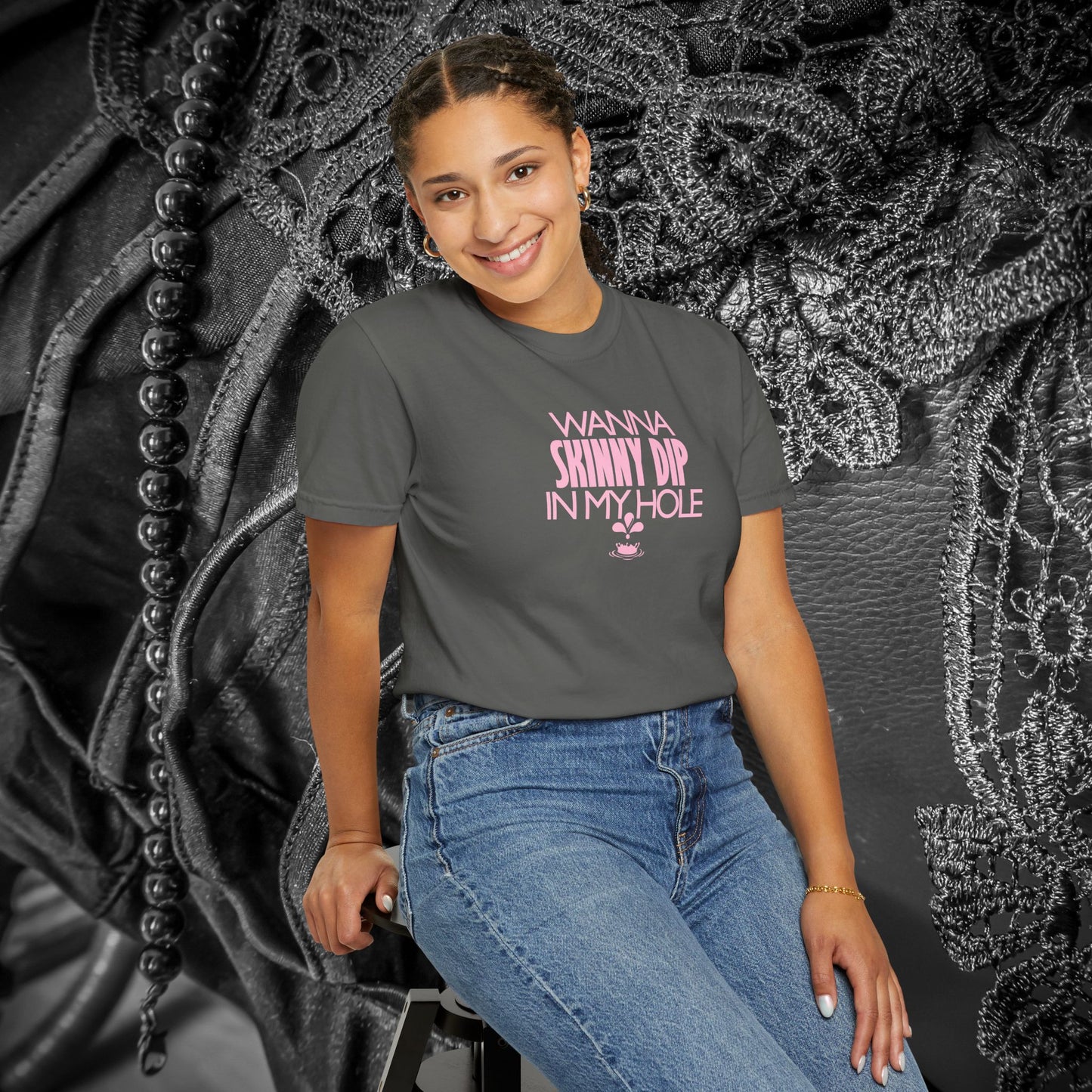 Wanna Skinny Dip in My Hole T-Shirt – Sexy Suggestive Women’s Naughty Summer Party Tee