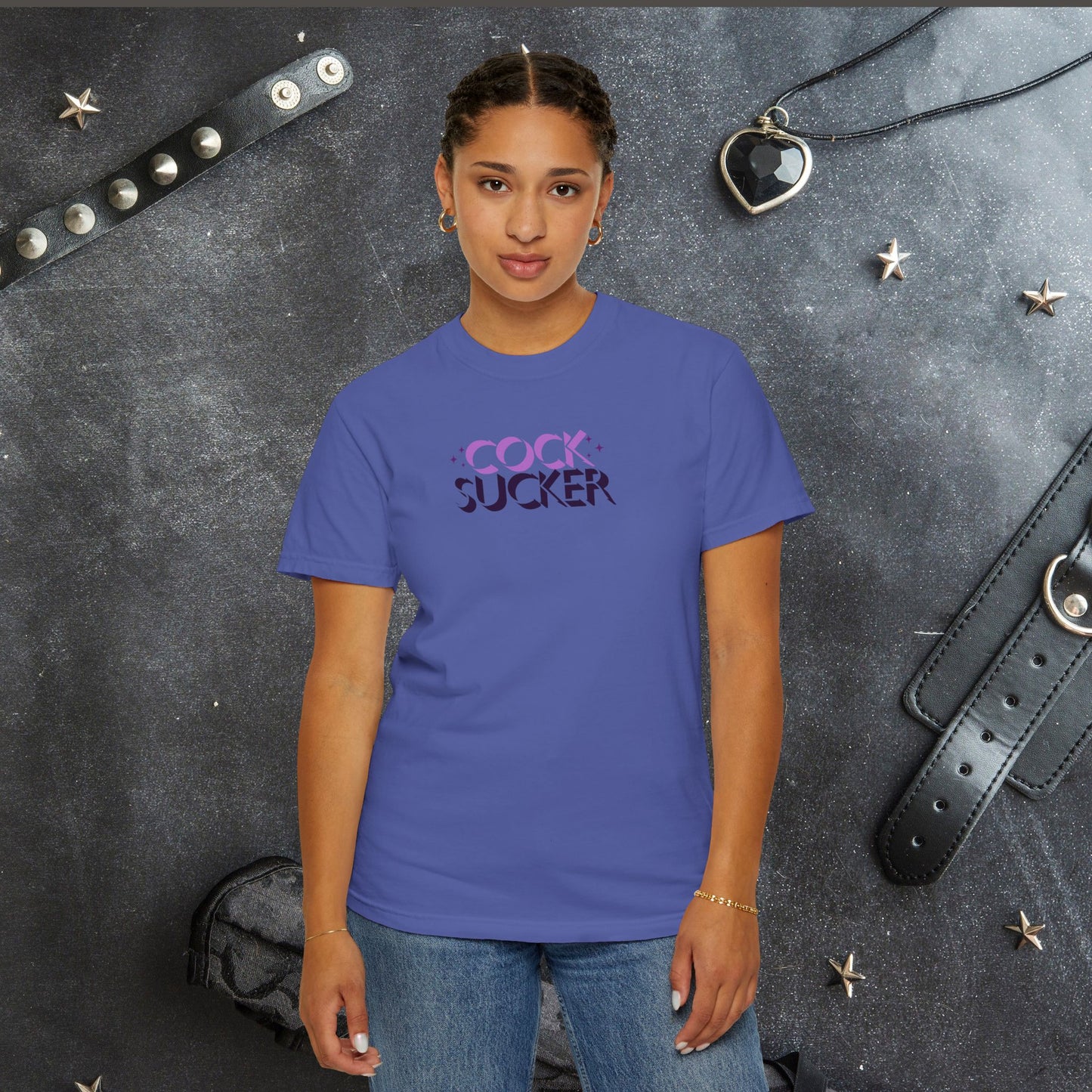 Naughty Girl Sex T-Shirt – Sexy Offensive Ladies Comfort Colors C0ck Sucker Tee, Hot Wife NSFW Shirt