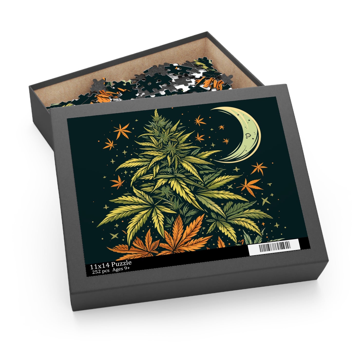 Night Trip Puzzle – Moody Moon Jigsaw with Psychedelic Forest Vibes | Gift for Dreamers & Rebels
