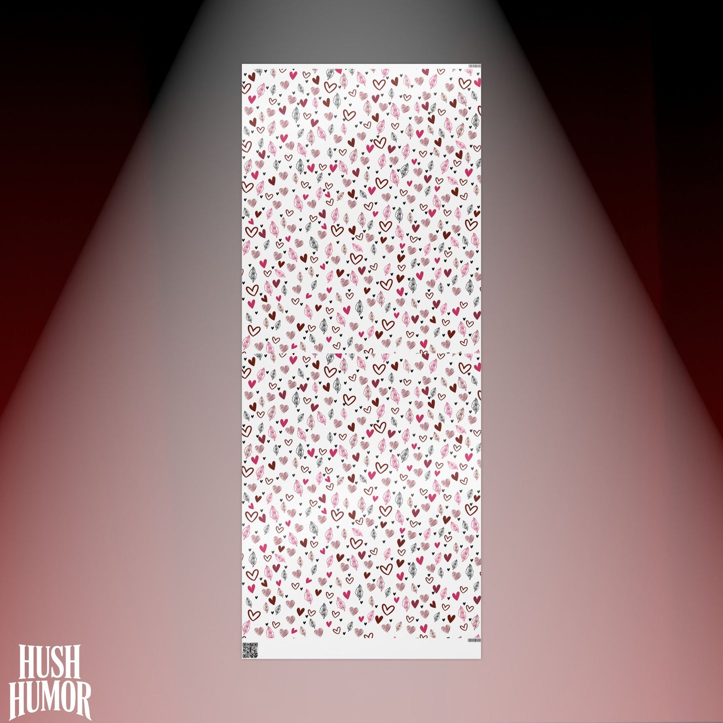Sexy Vagina Heart Wrapping Paper β Naughty Lesbian Gift Wrap for Bachelorettes, Feminist Gifts & Adult Occasions