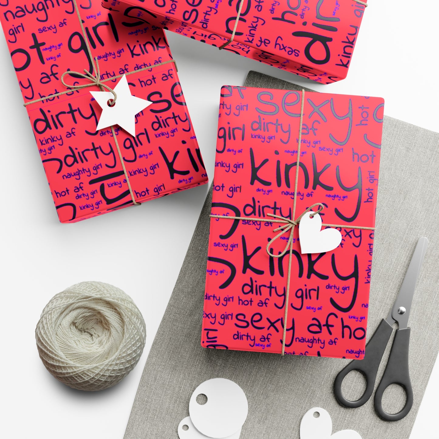 Naughty AF Wrapping paper, special occasion wrapping paper for hot girls