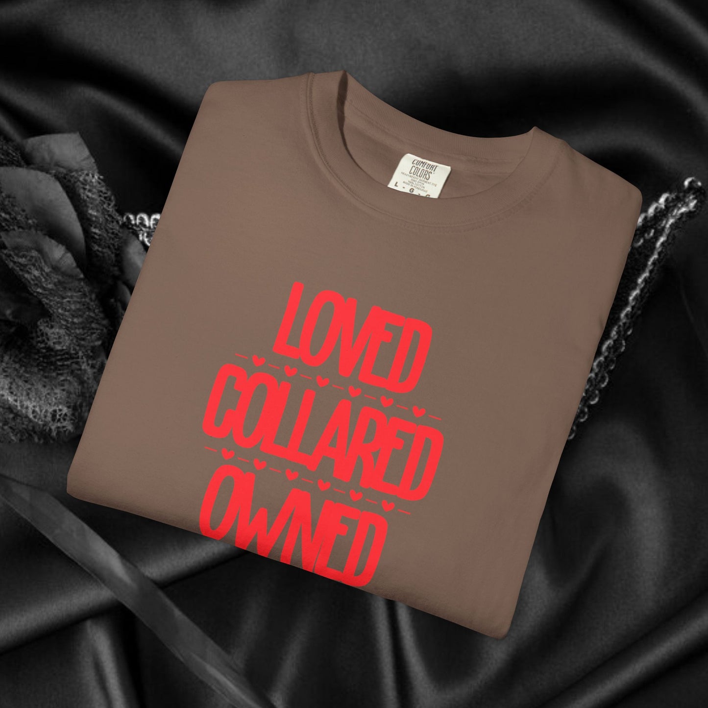BDSM Loved Collared Owned Submissive T-shirt, Unisex Kinky Tee, Submissive Wife Gift, BDSM Apparel