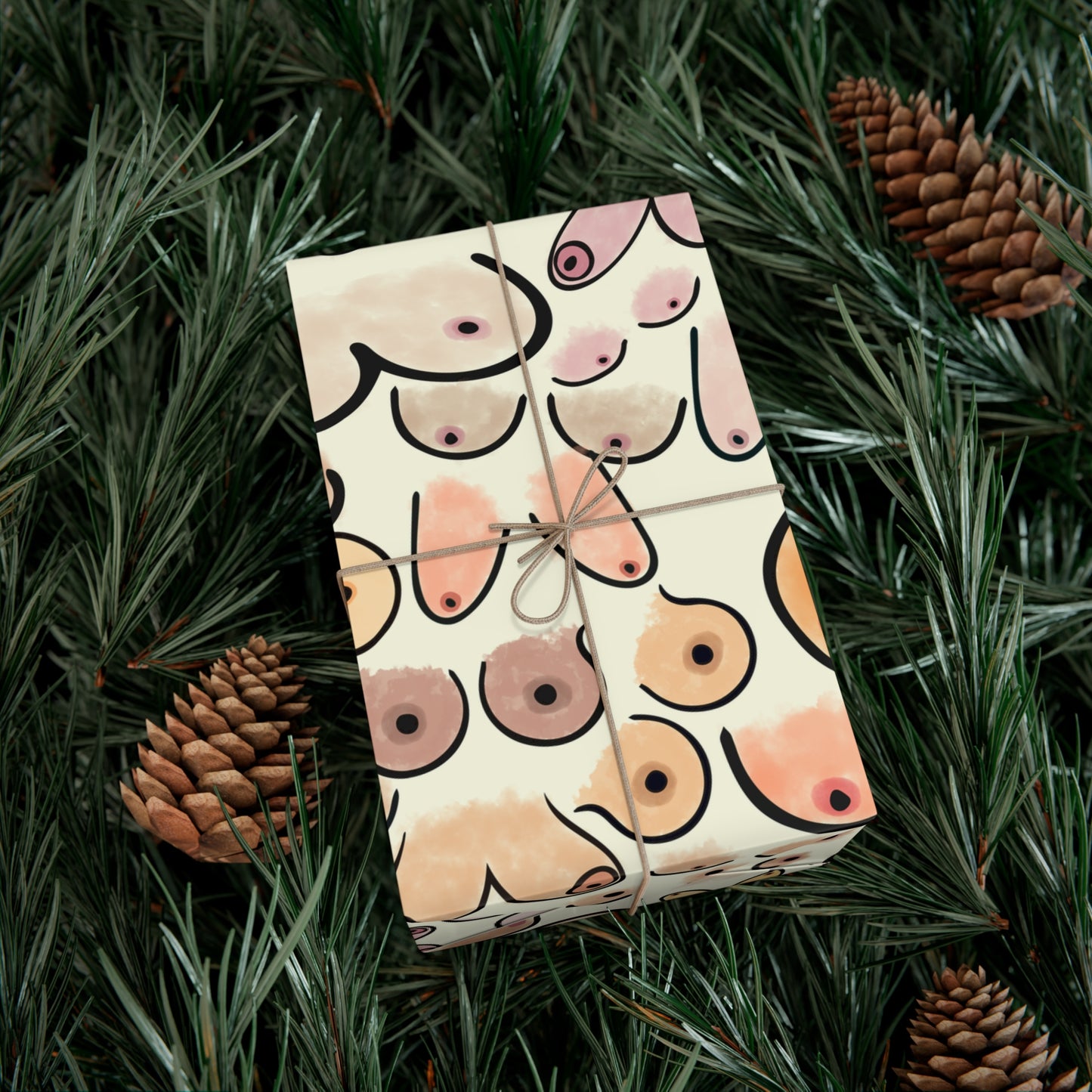 Gift Wrap Paper Boobies Naughty Adult Humor Tits Wrapping Paper