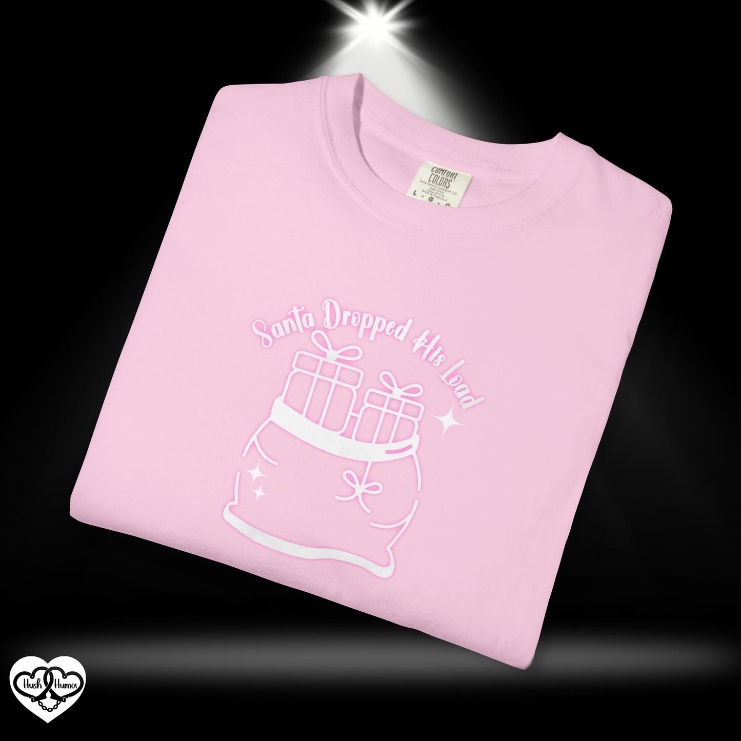 Santa Dropped His Load Naughty Christmas T-Shirt – Funny Adult Xmas Tee