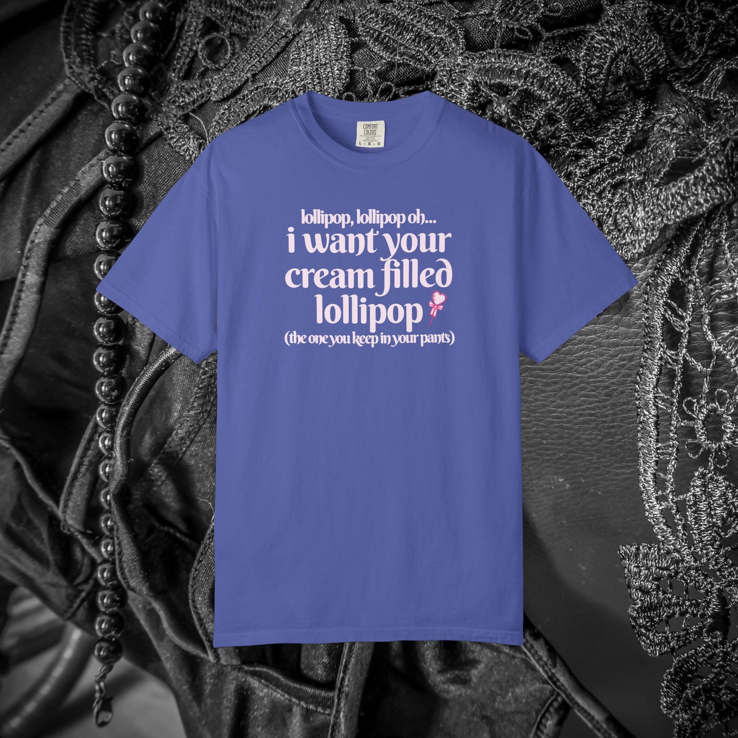 Sexually suggestive lollipop T-shirt, funny innuendo gift for hot wife, hot girl summer outfit, sexy party apparel