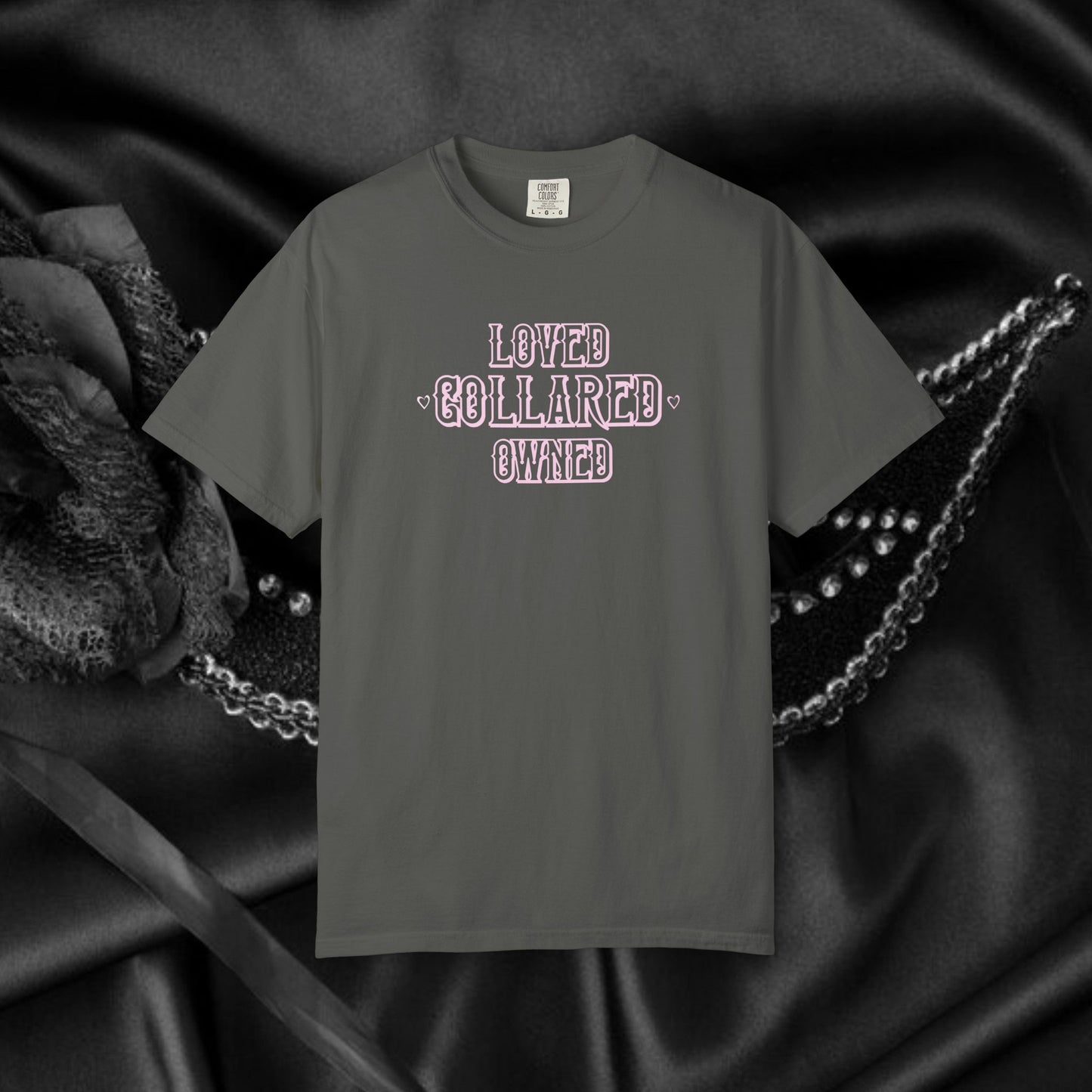 Submissive BDSM Loved Collared Owned T-shirt, Unisex Kinky Tee, Submissive Wife Gift
