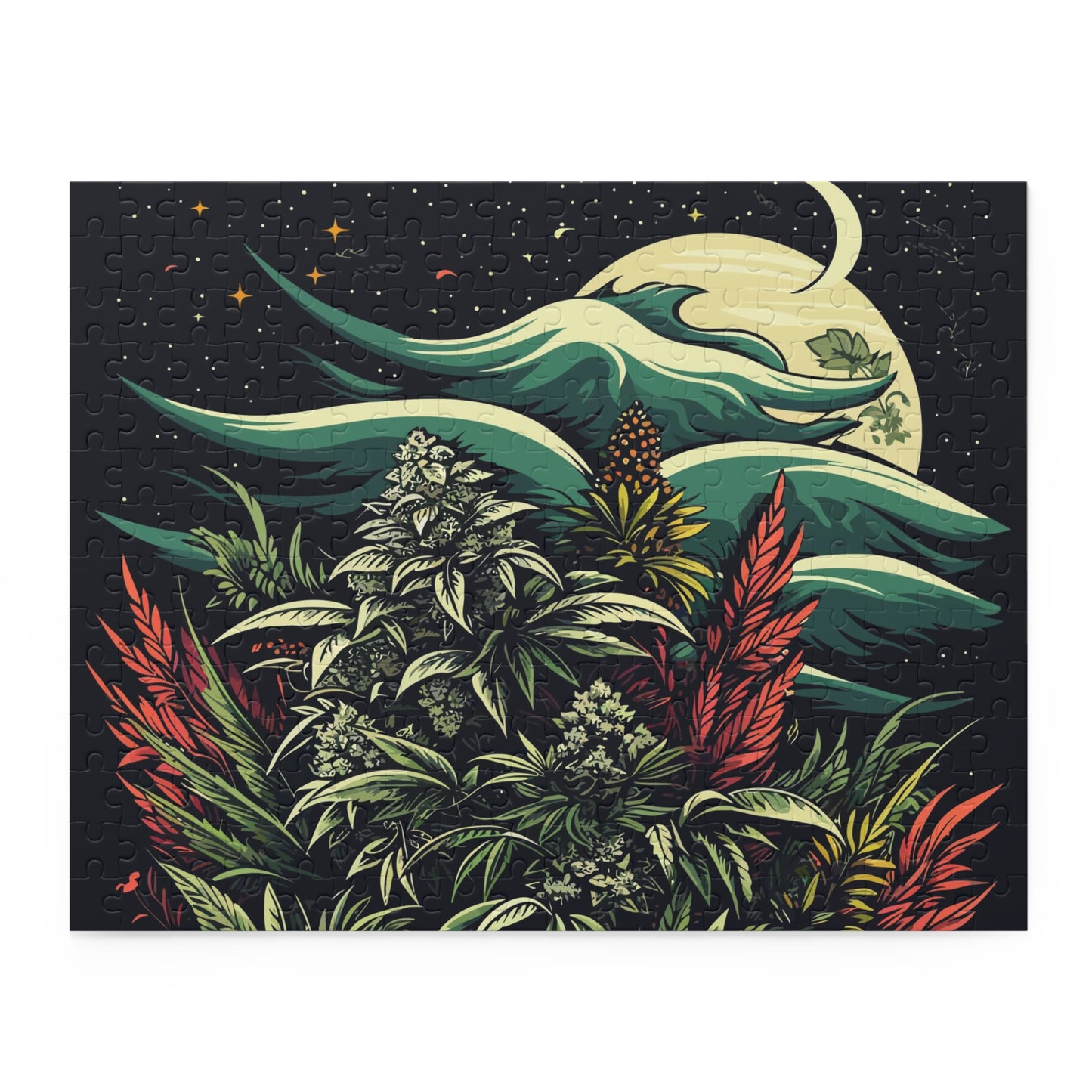 Take a Trip to the Party Side of the Moon Puzzle – Bold Night Jungle Jigsaw