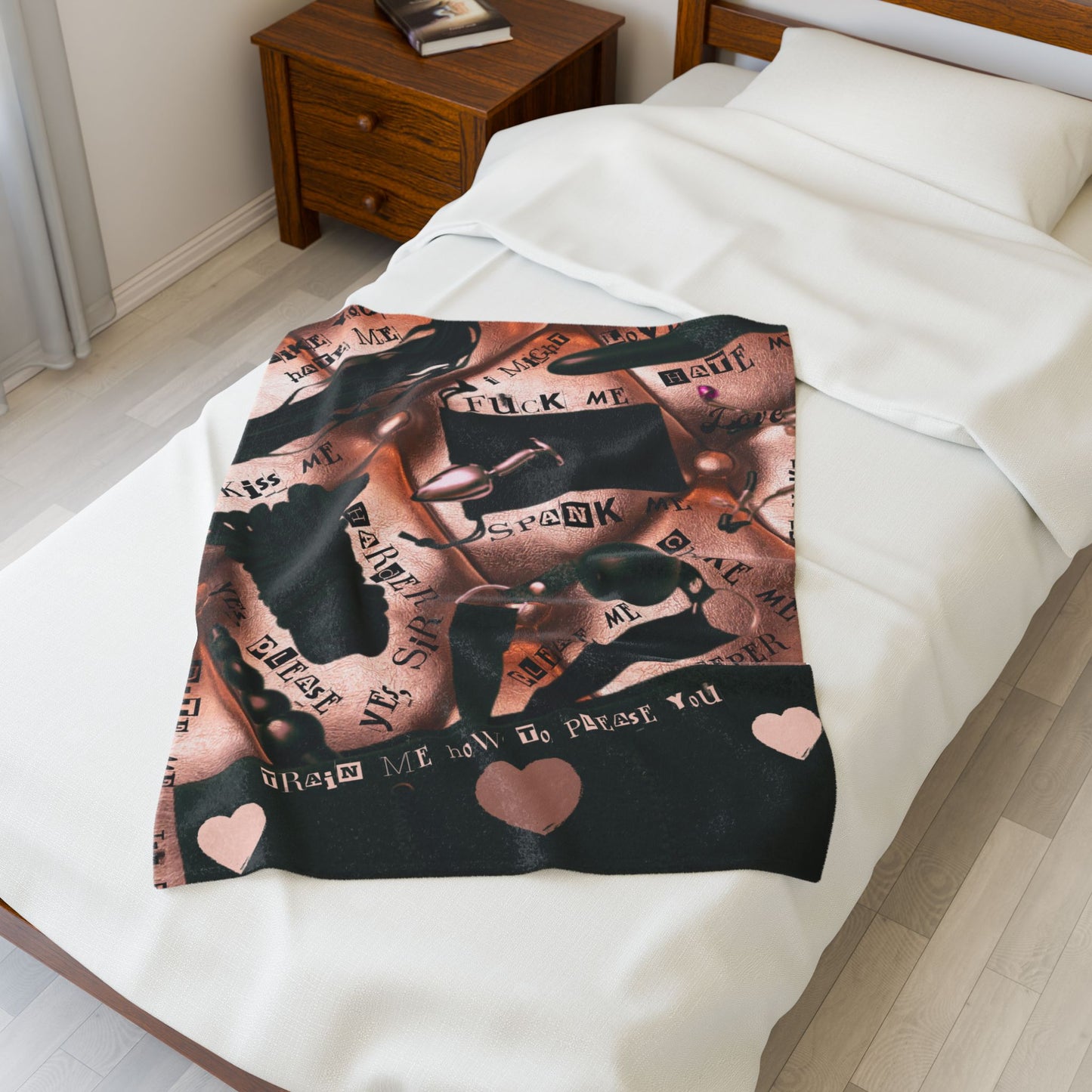 BDSM Themed blanket for Adults, Sexy and Offensive Gift, BDSM themed gift, daddy's girl blanket, babygirl blanket