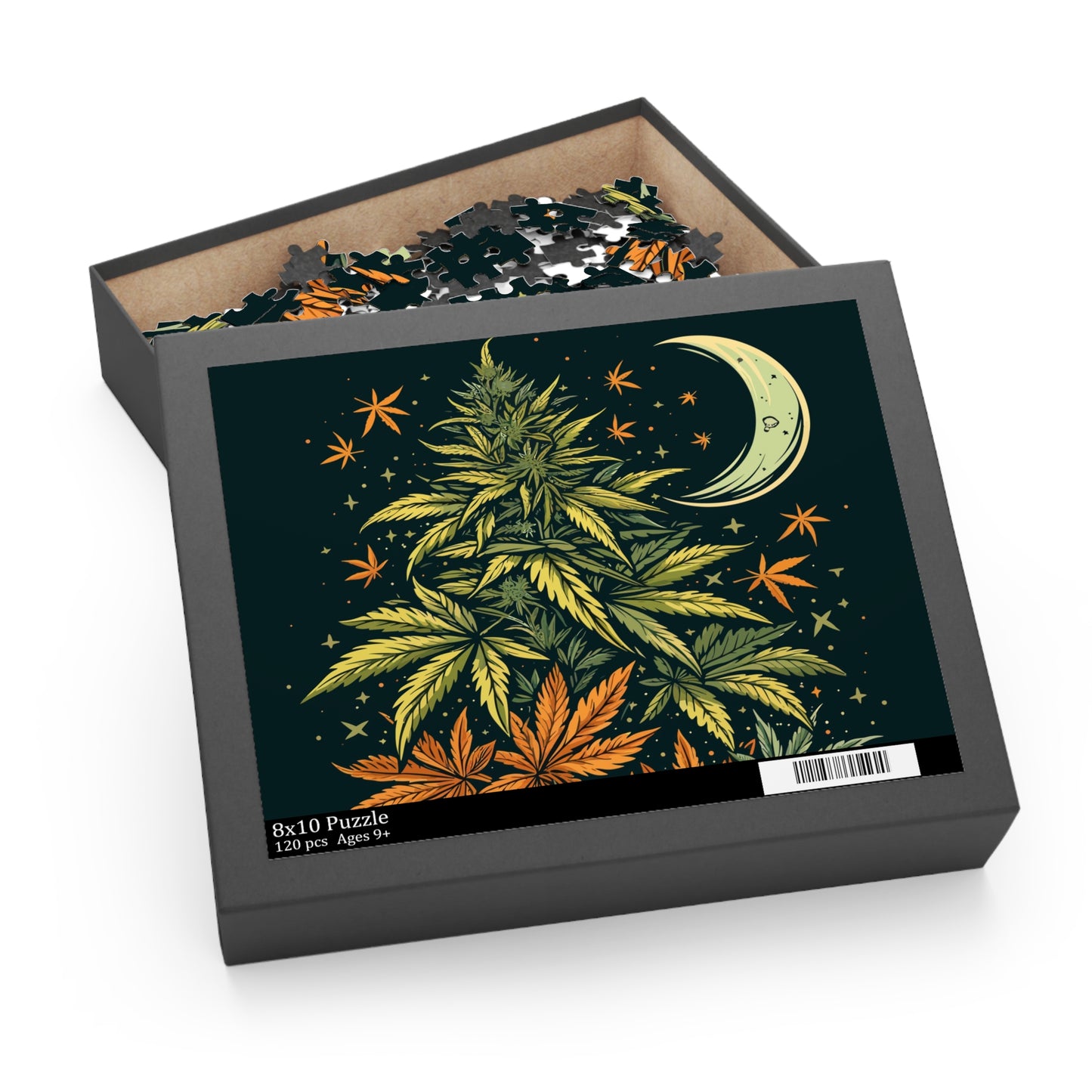 Night Trip Puzzle – Moody Moon Jigsaw with Psychedelic Forest Vibes | Gift for Dreamers & Rebels