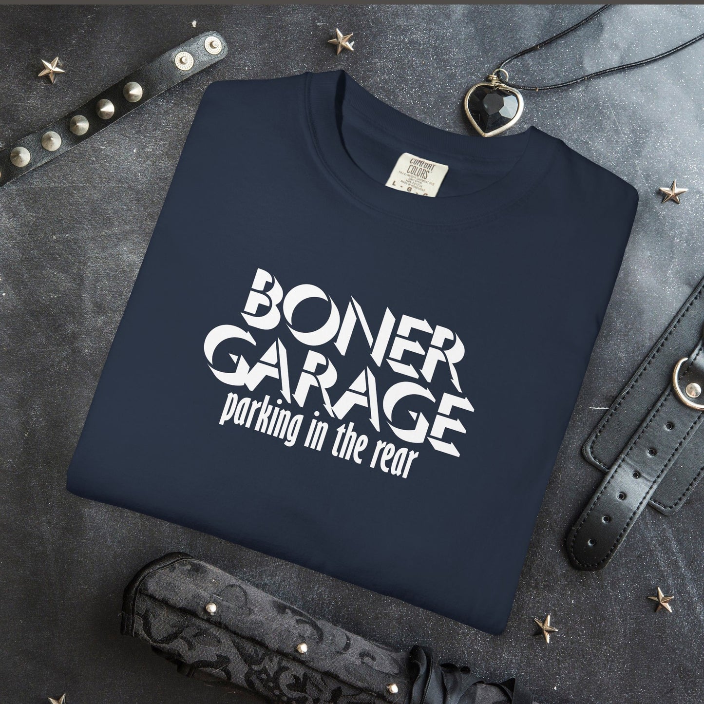 Boner Garage Parking in the Rear Naughty Women’s T-Shirt – Offensive Summer Party Tee, Funny Hot Mom Gift