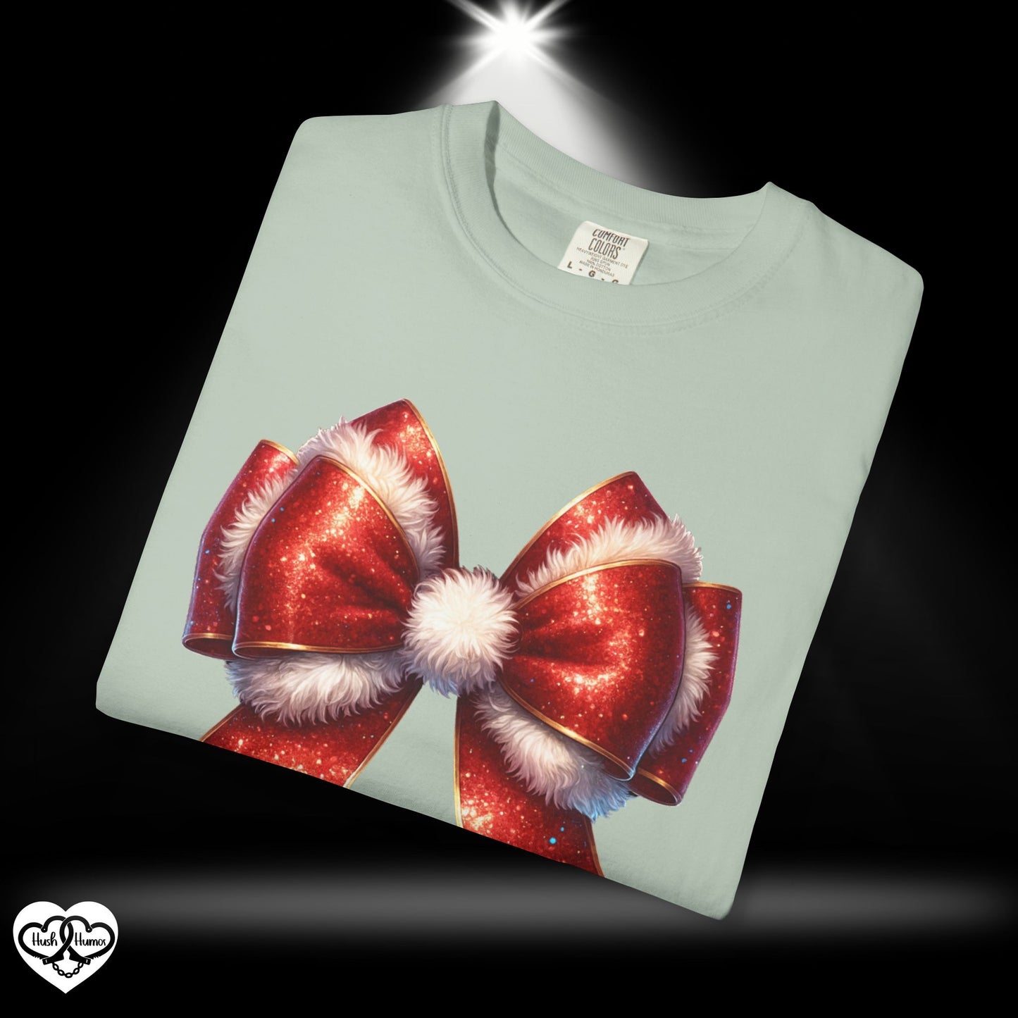 Be Santa’s Favorite Gift Tee – Wrapped Up Bow Tie Christmas Shirt, Funny Adult NSFW Holiday Party T-Shirt