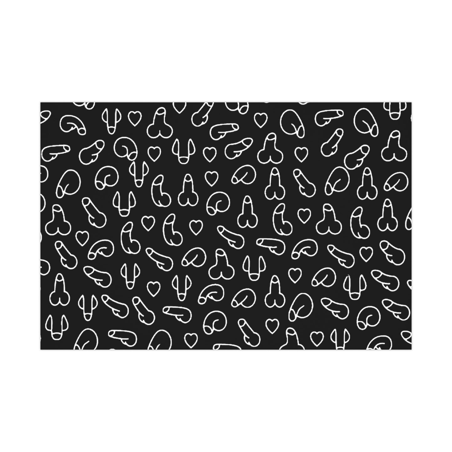 Penis Wrapping Paper – Funny Naughty NSFW D*ck Gift Wrap, Adult Humor Gag Gift Paper