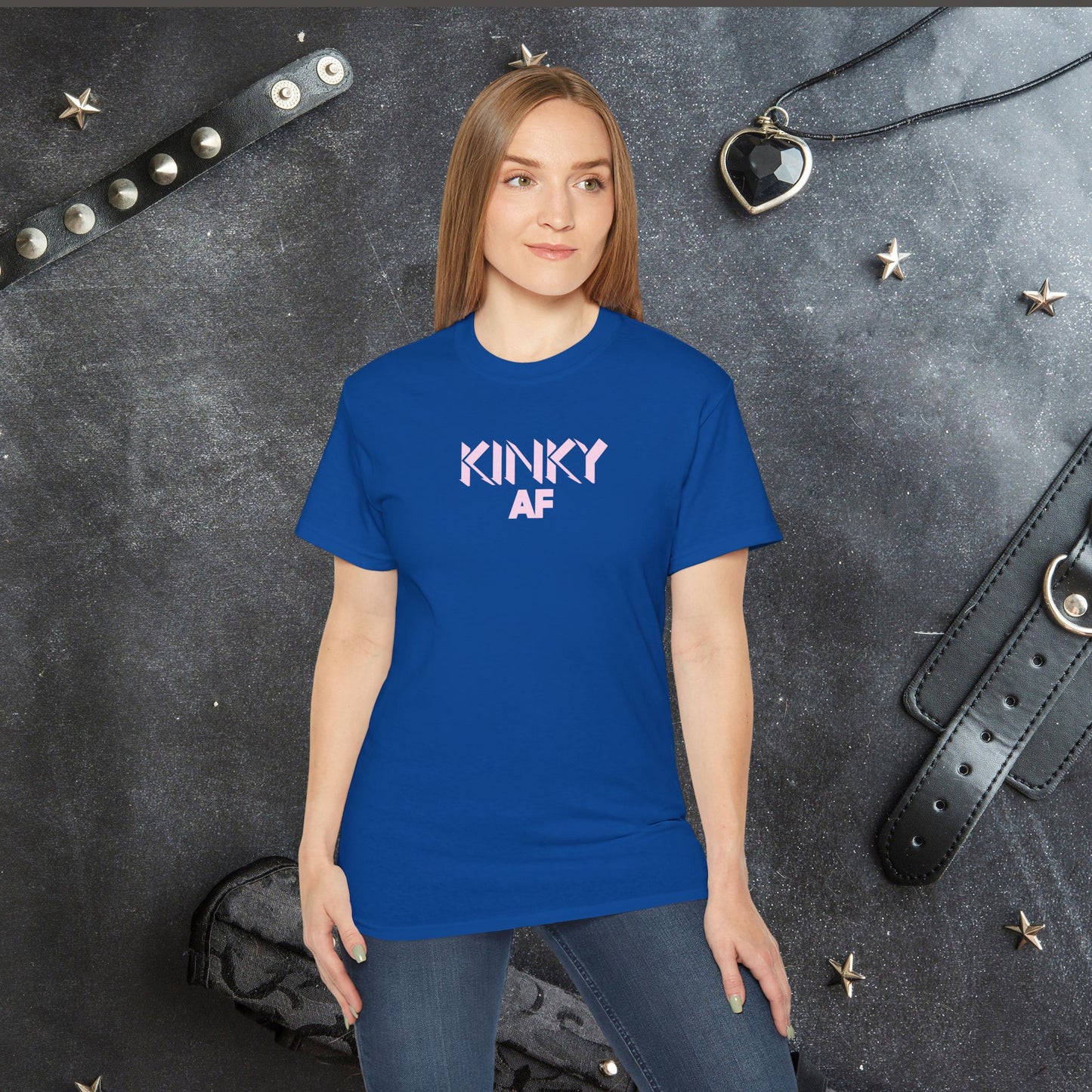 Kinky AF Unisex Tee, Naughty Wife Gift, Dirty Girl Shirt, Kinky Gift, Hot Wife T-Shirt, Sexy Shirt, Adult Humor Tee