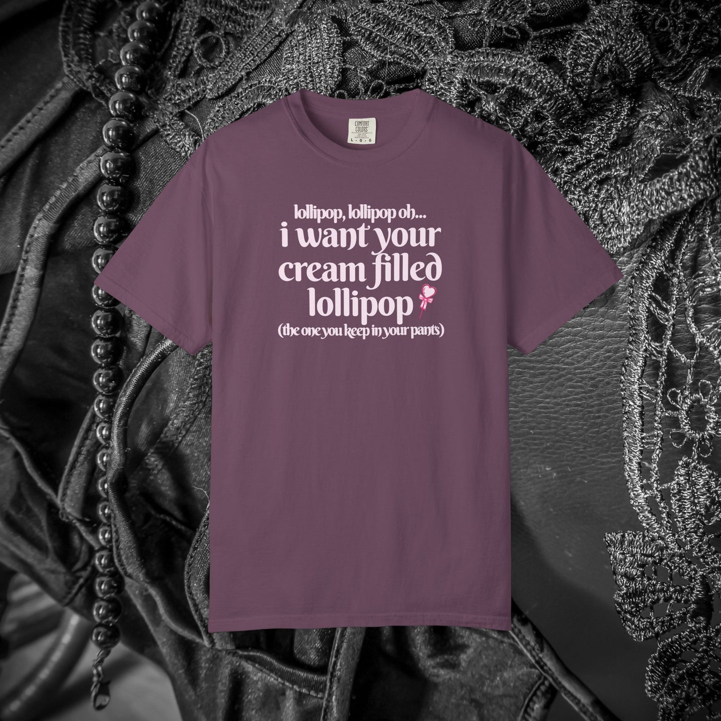 Sexually suggestive lollipop T-shirt, funny innuendo gift for hot wife, hot girl summer outfit, sexy party apparel