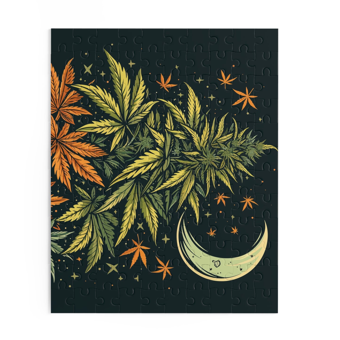 Night Trip Puzzle – Moody Moon Jigsaw with Psychedelic Forest Vibes | Gift for Dreamers & Rebels
