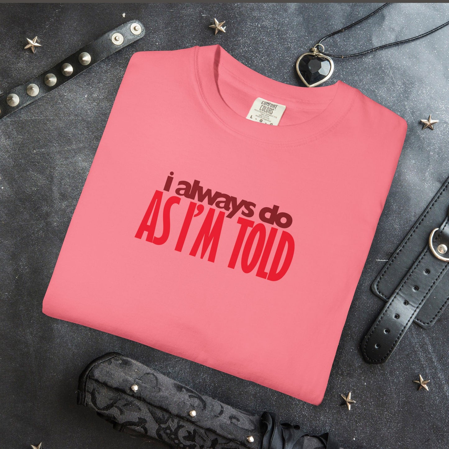 BDSM Apparel I Always Do As I'm Told Tee, Kink Fashion Shirt, Submissive Lover Gift